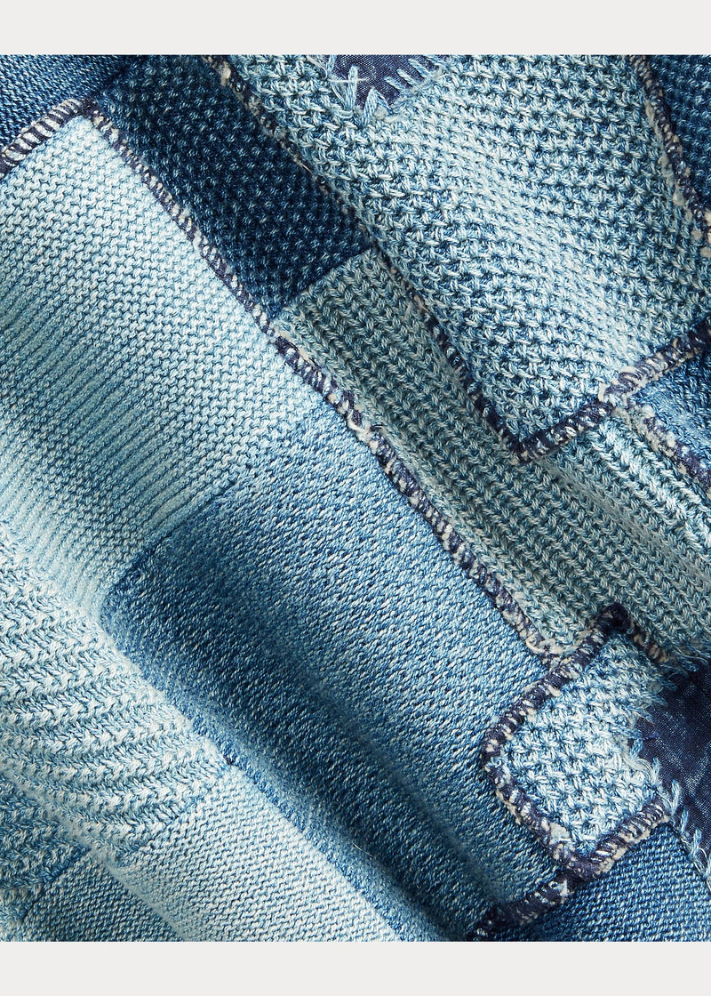 Patchwork Cotton Workshirt Sweater 6