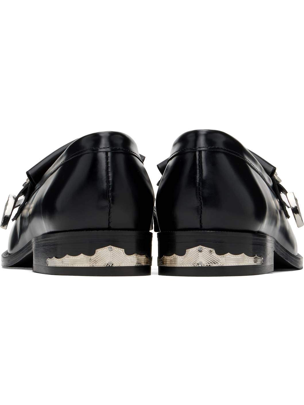 Black Fringe Loafers - 2