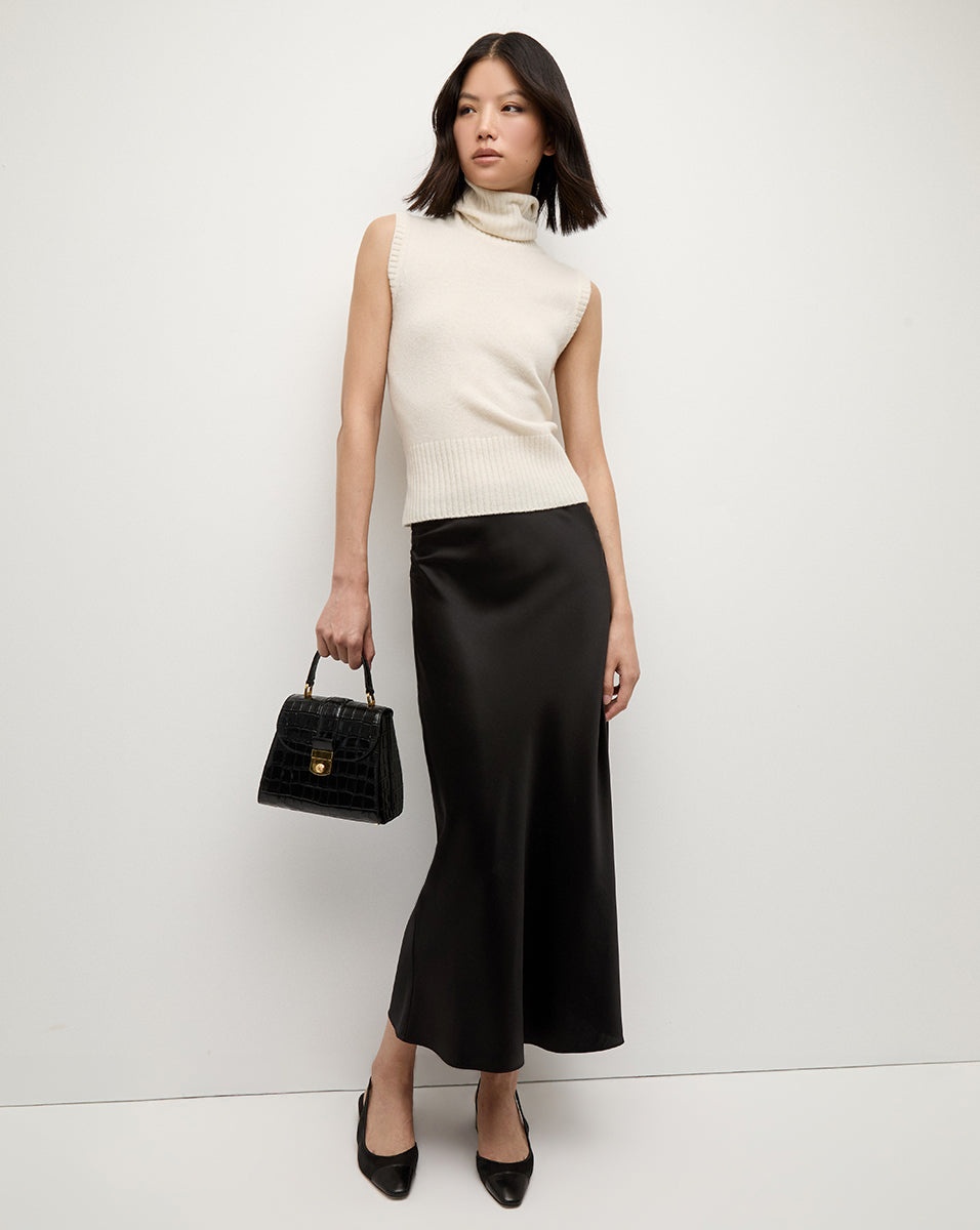 CLOVER STRETCH SILK SKIRT - 4