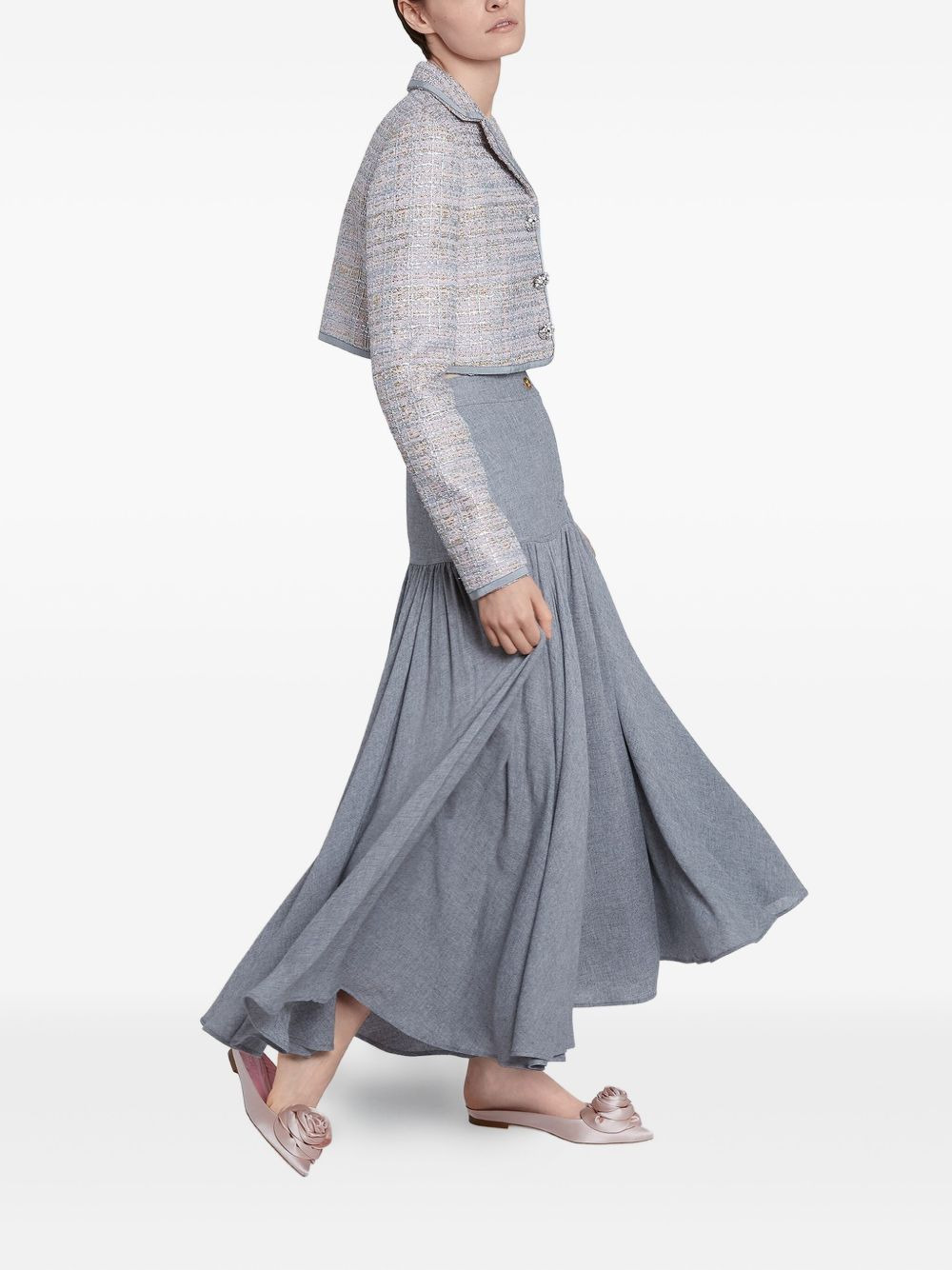 pleated maxi skirt - 4