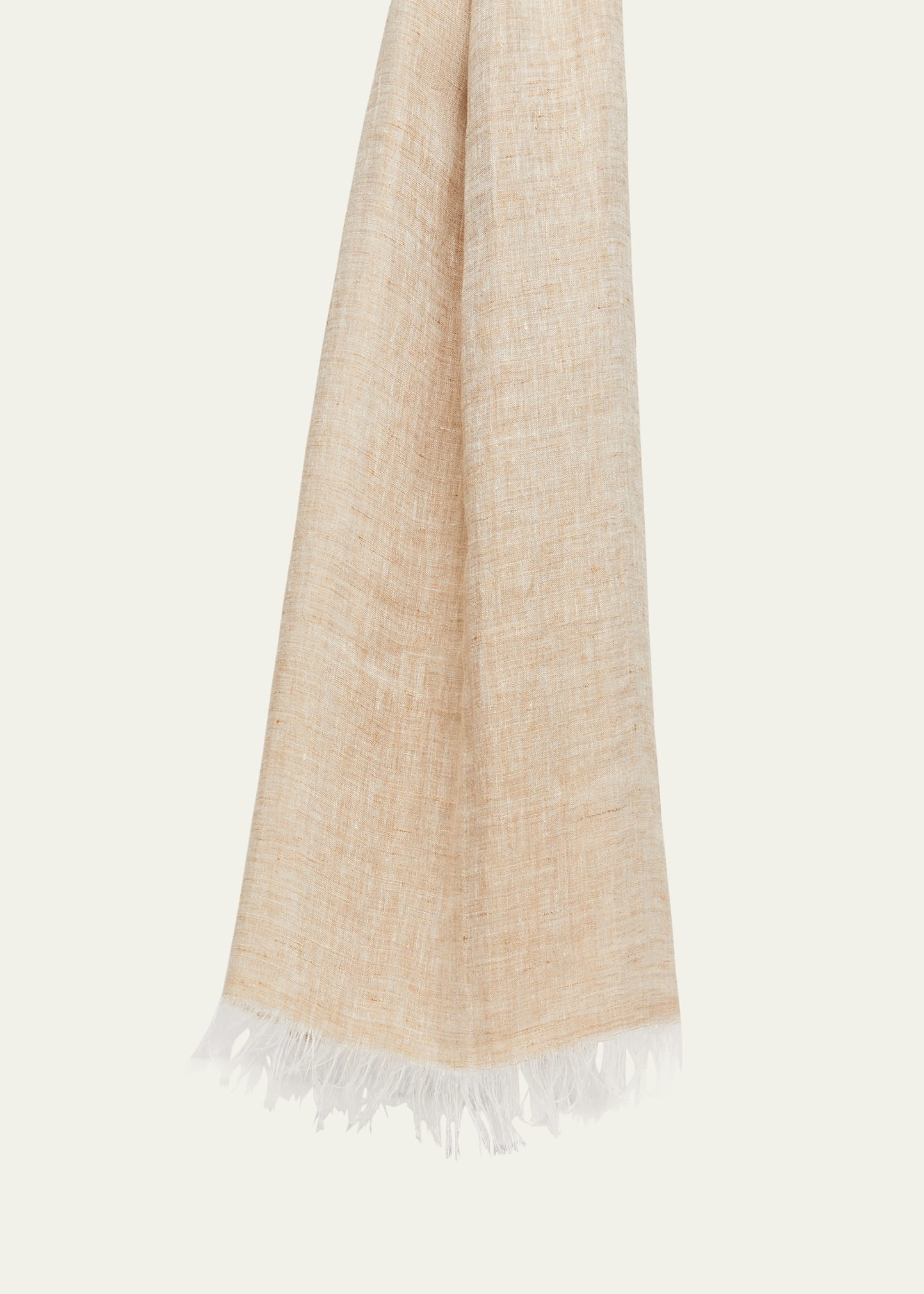Alfredo Fringed Flax Scarf - 1