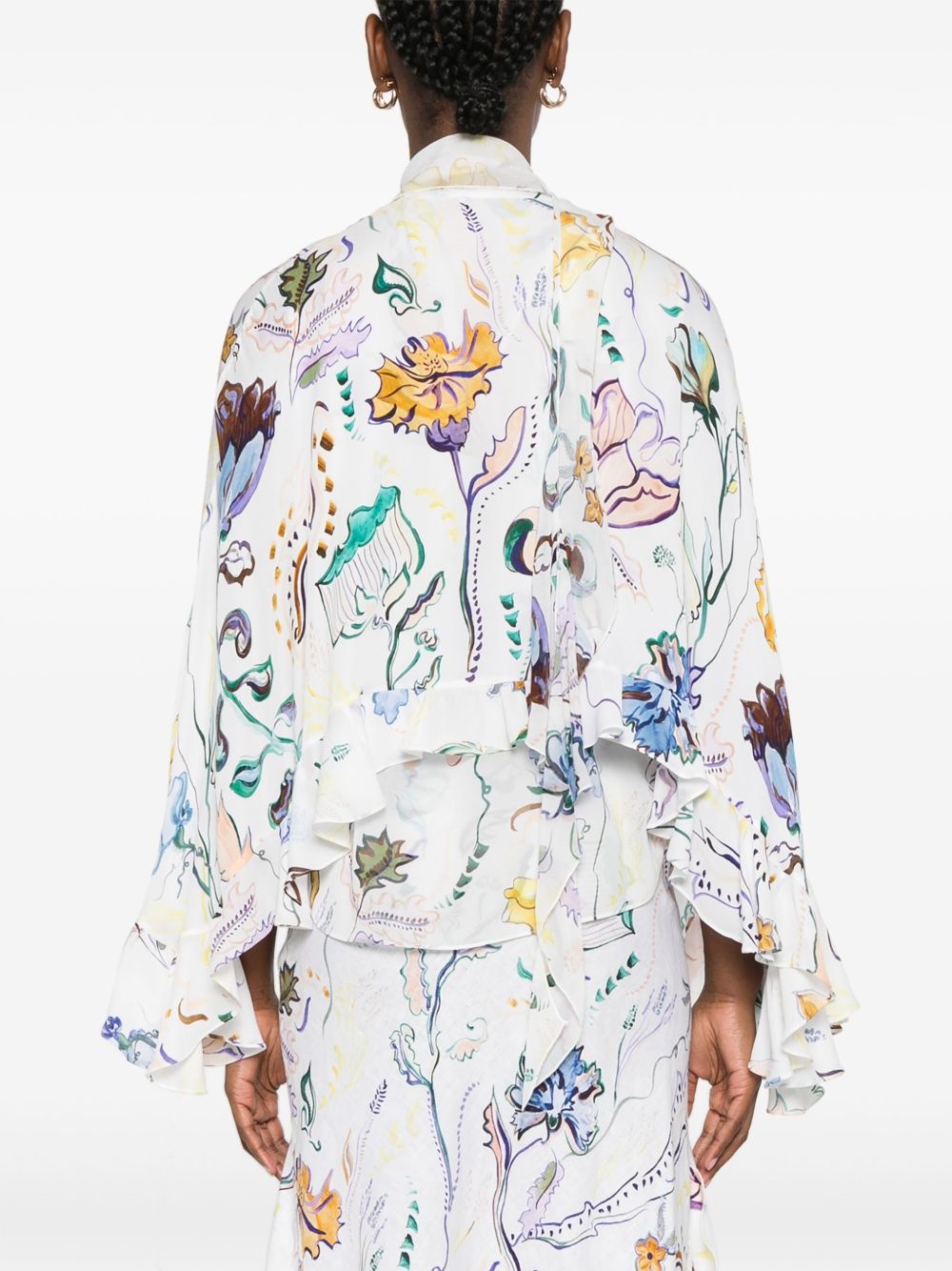 floral-print blouse - 4