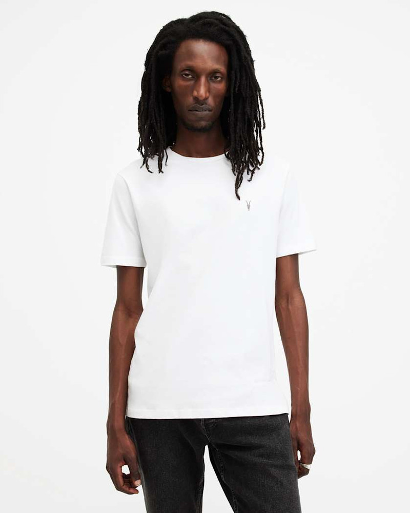 BRACE BRUSHED COTTON CREW NECK T-SHIRT 1