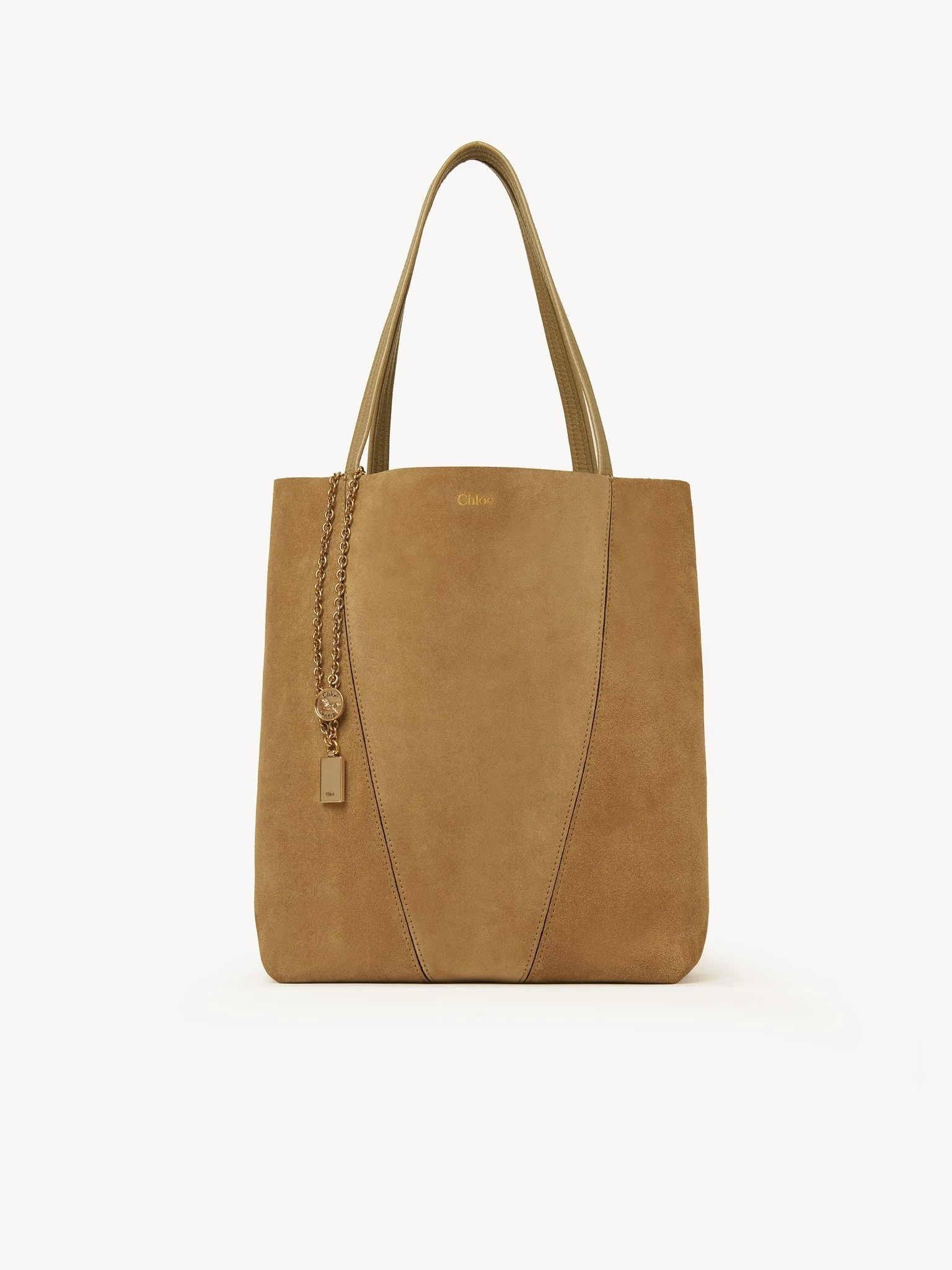 CHLOÉ SPIN TOTE BAG IN SUEDE LEATHER - 1
