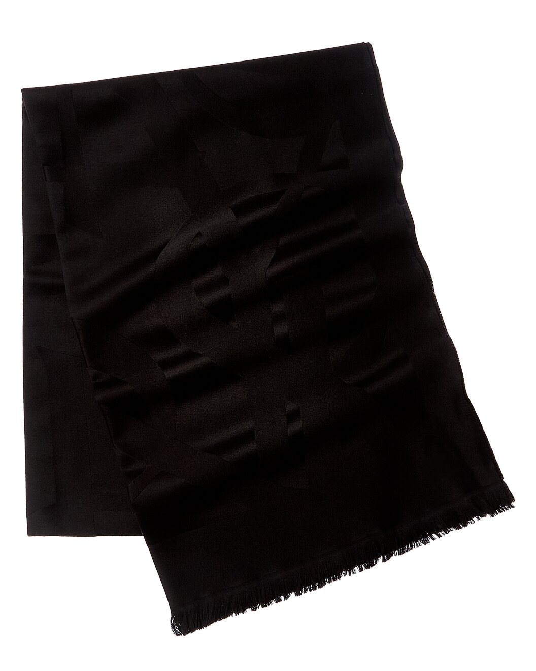 Saint Laurent Cassandre Jacquard Wool Scarf - 2