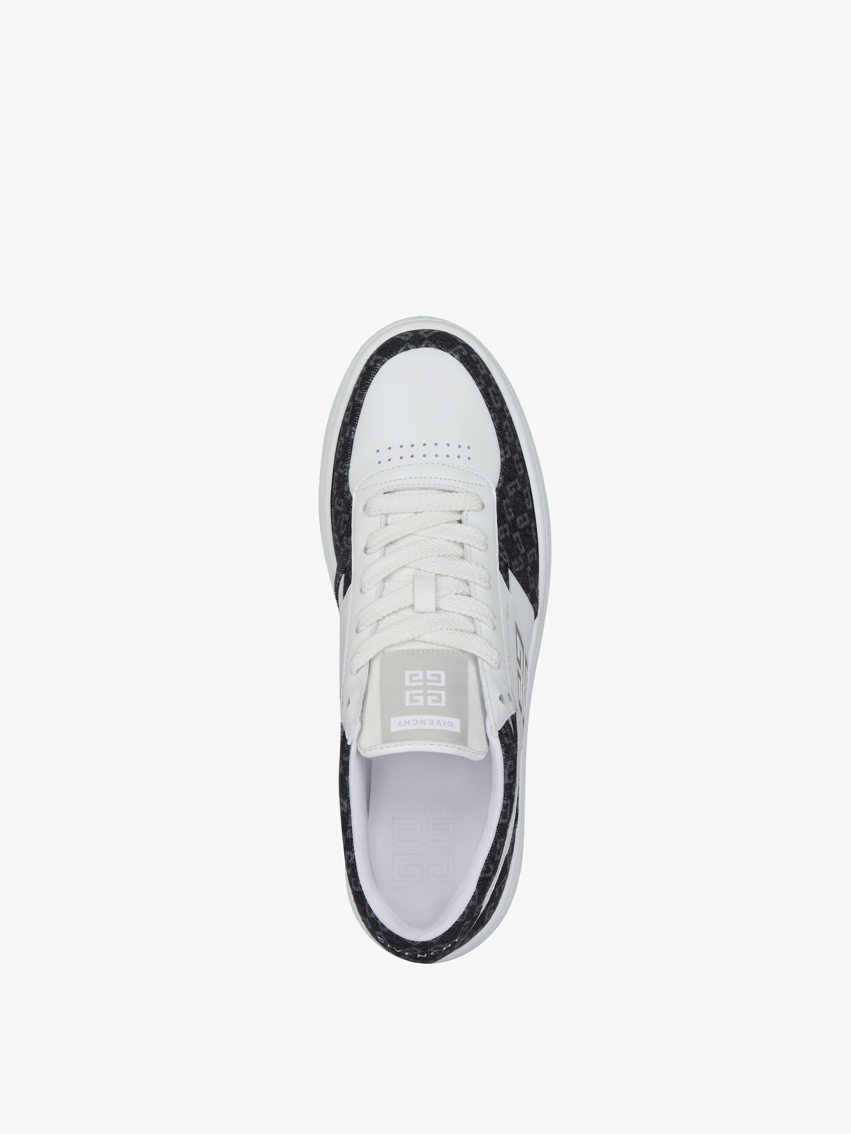 G MOVE SNEAKERS IN MIXED LEATHERS AND DENIM MONOGRAM 72 - 4