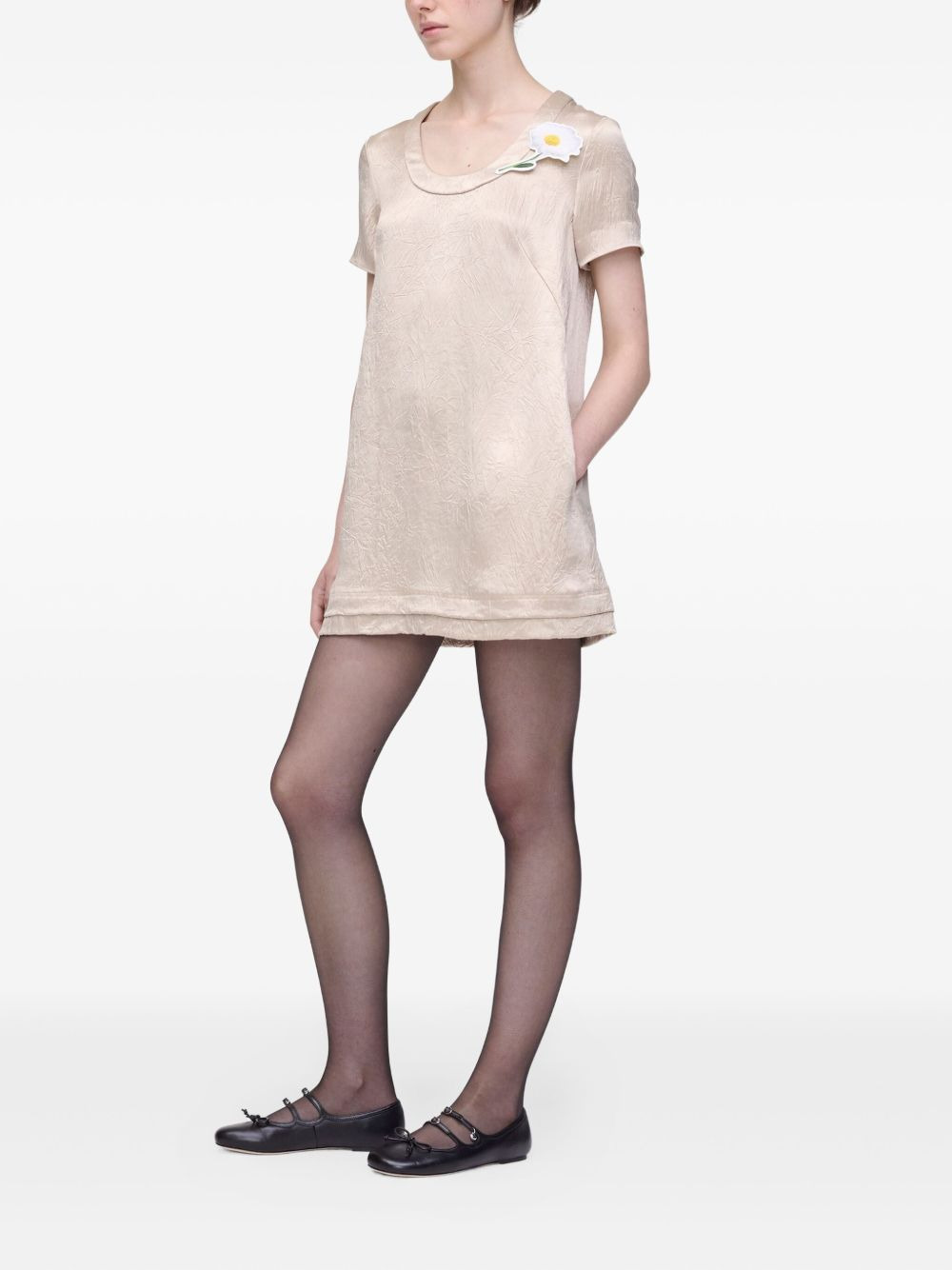 flower-embellished dress - 3