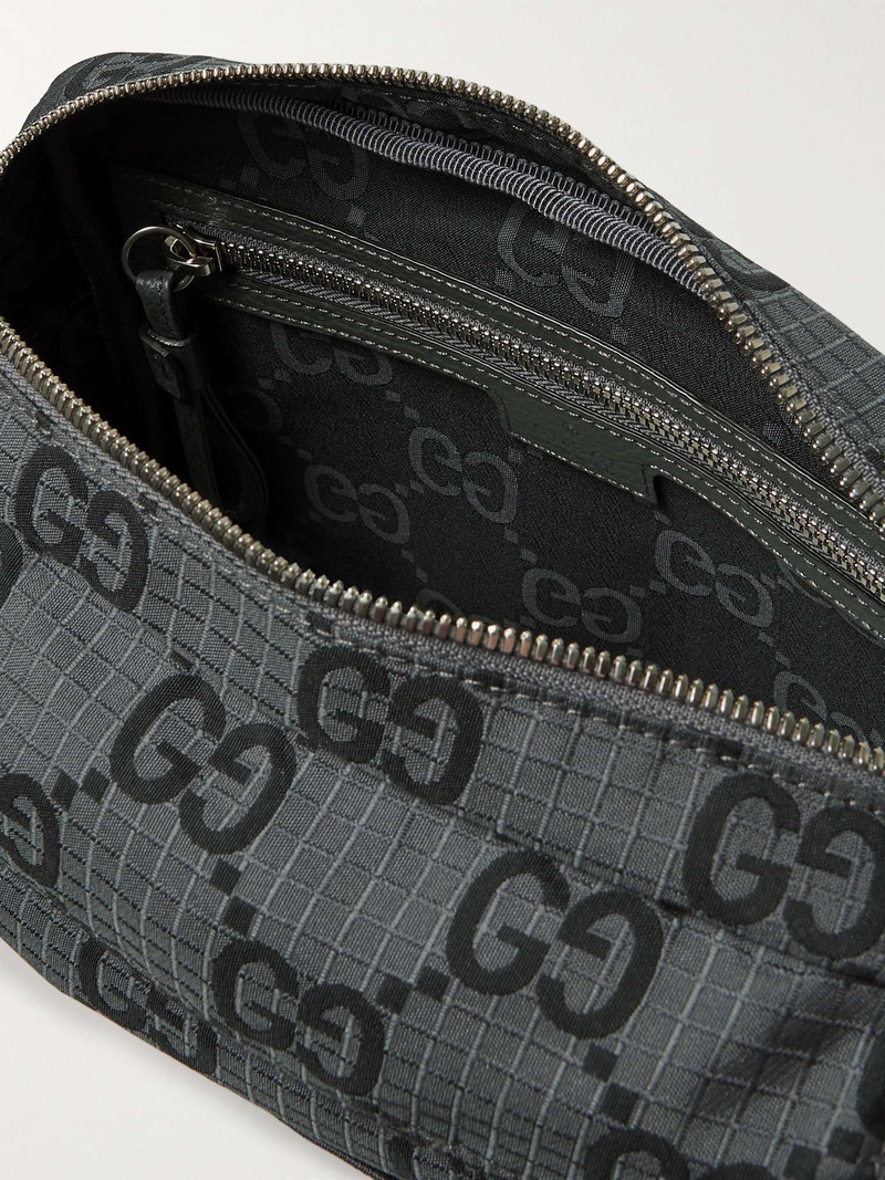 Leather-Trimmed Logo-Appliquéd Monogrammed Ripstop Messenger Bag 3