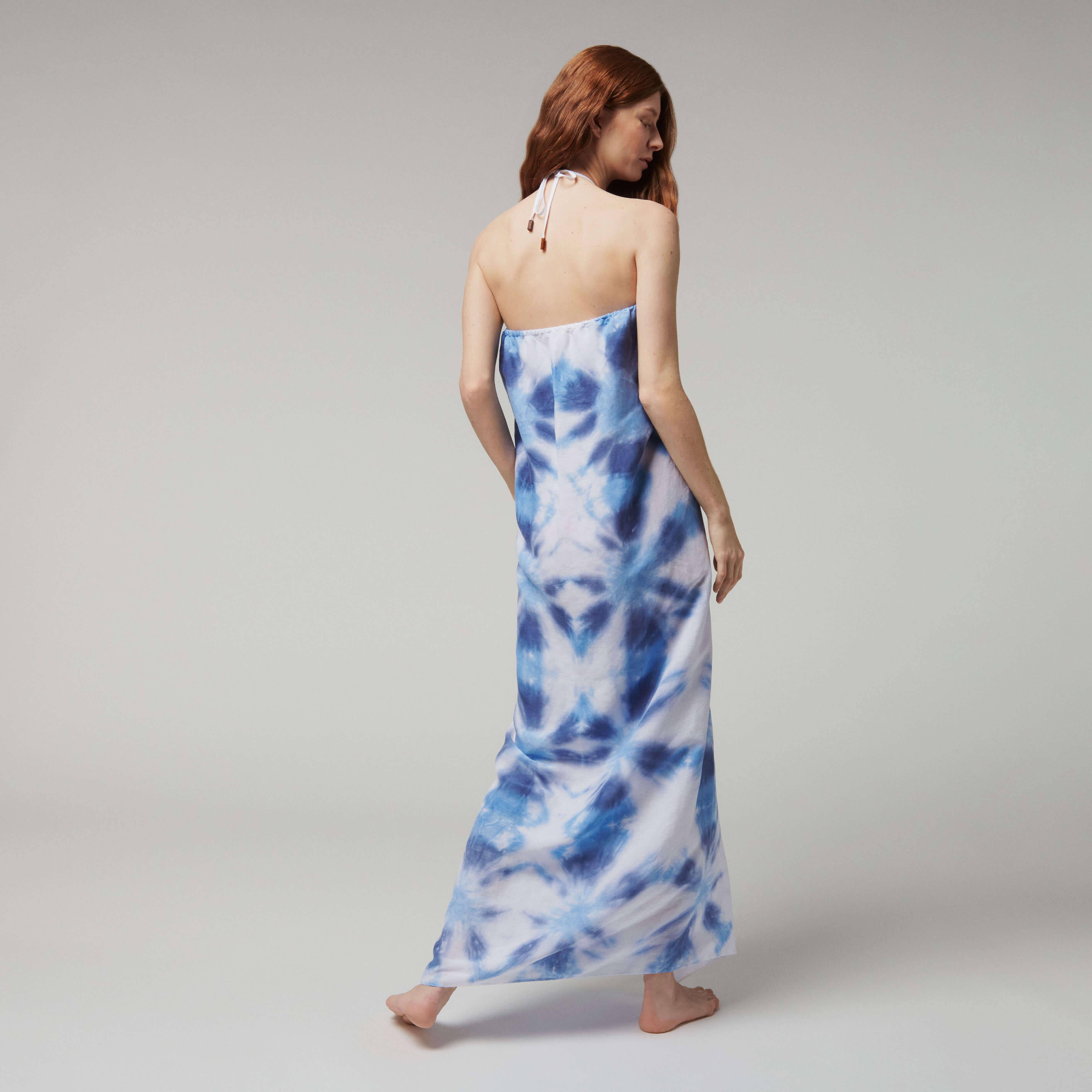 Women Hemp Viscose Pareo Dress-Tie & Dye- Vilebrequin x Angelo Tarlazzi - 4