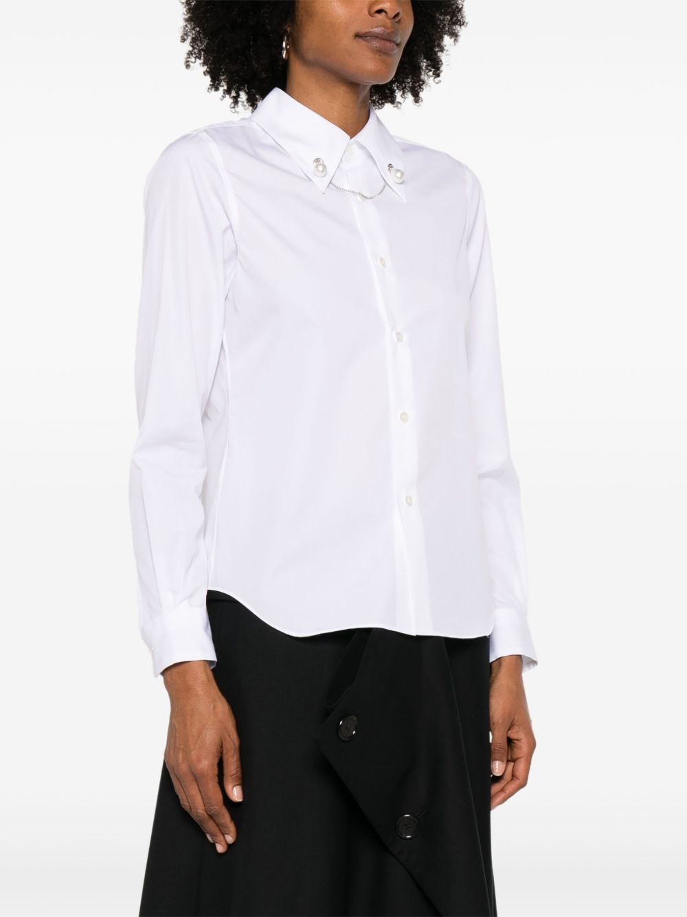 bead-embellished shirt - 3