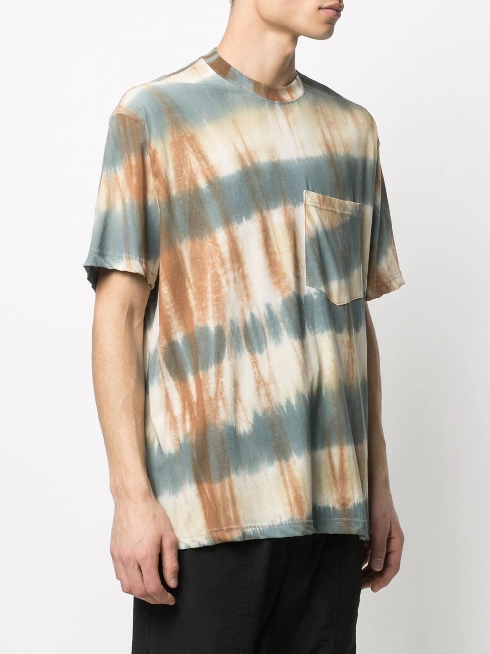 tie-dye print chest-pocket T-Shirt - 3