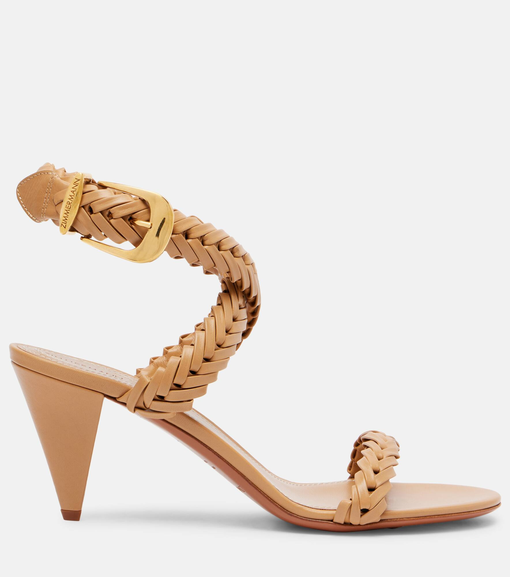 Helix 75 braided leather sandals - 4