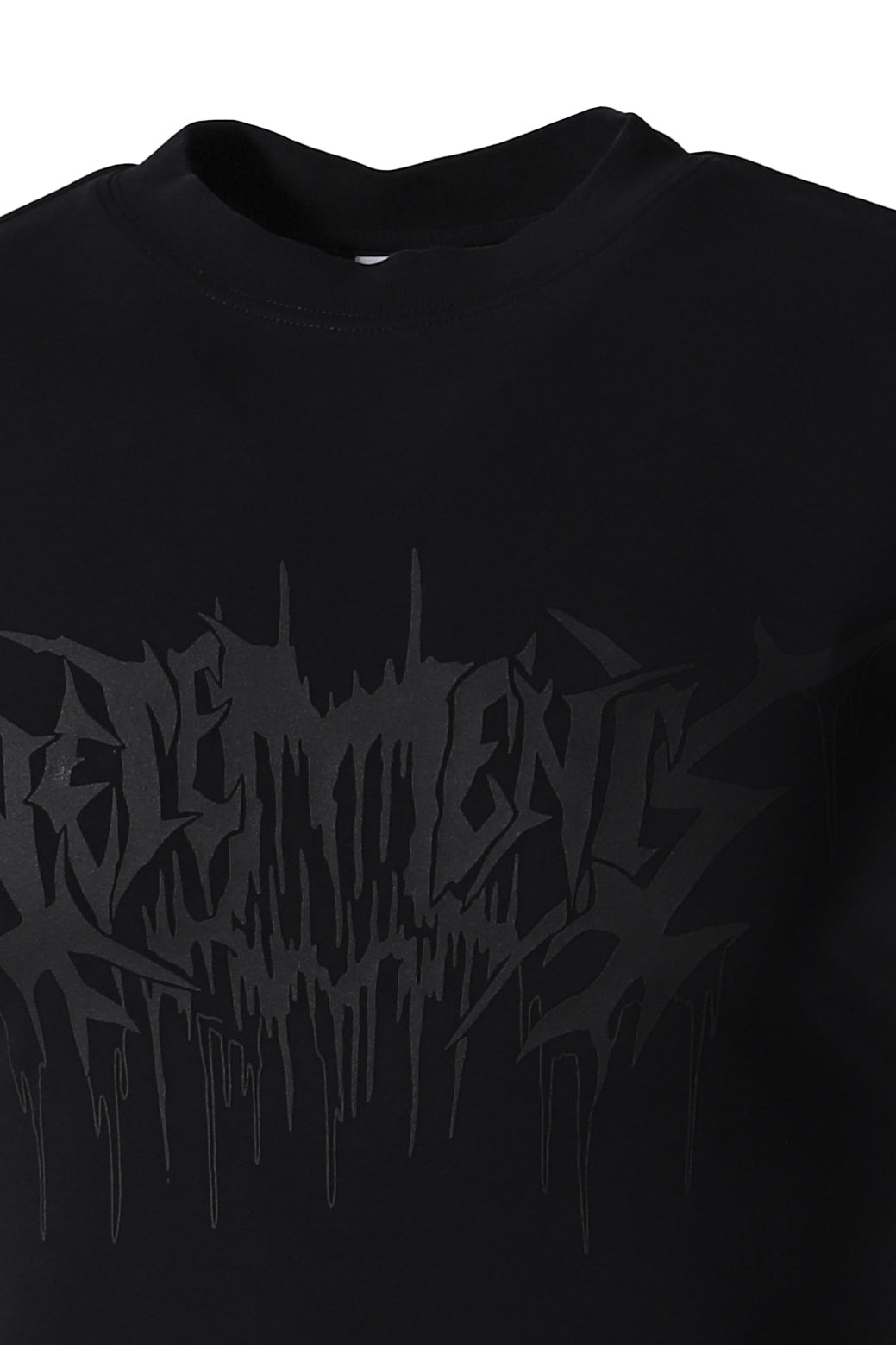 DRIP METAL FITTED UNISEX T-SHIRT / BLK - 7