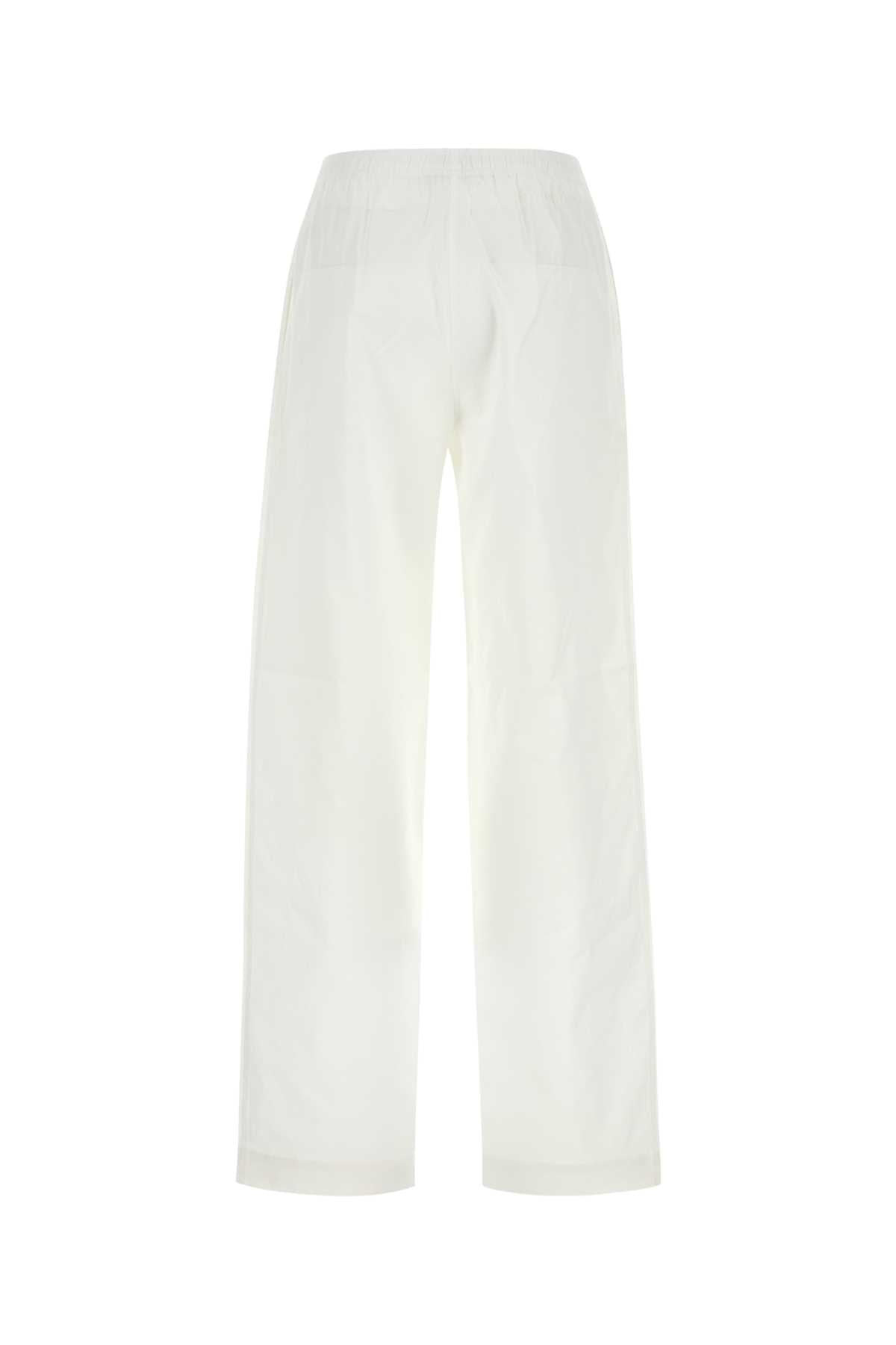 Miu Miu Women White Poplin Pyjama Pant - 2