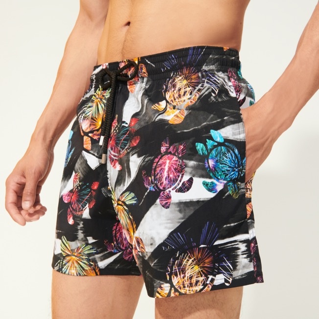 Men Stretch Swim Trunks Ronde Des Tortues Fireworks - 5