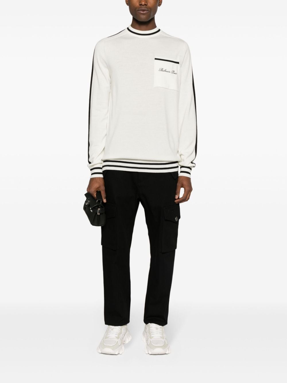 straight-leg canvas cargo trousers - 2