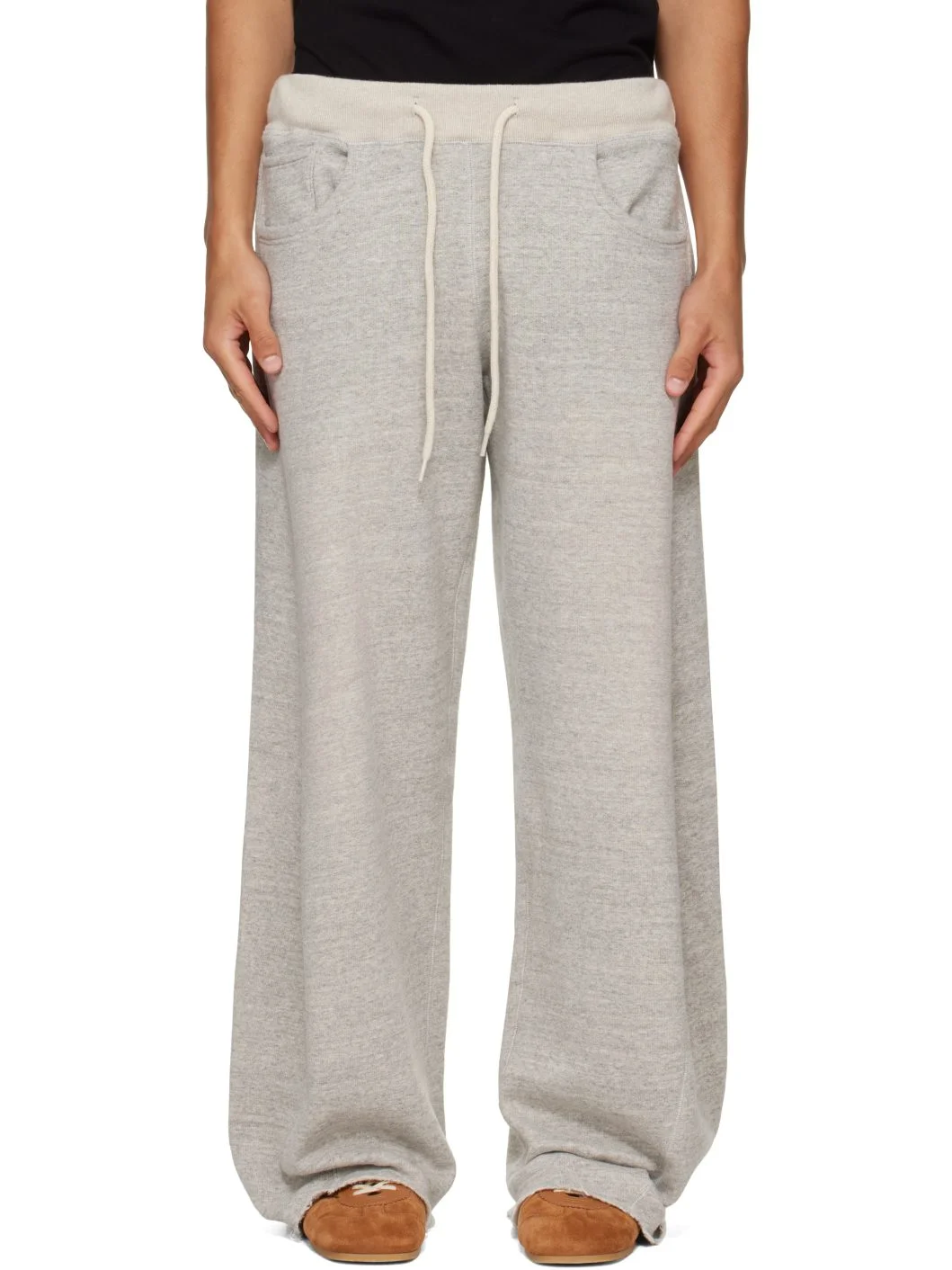 Gray Relaxed Darted Sweatpants - 1