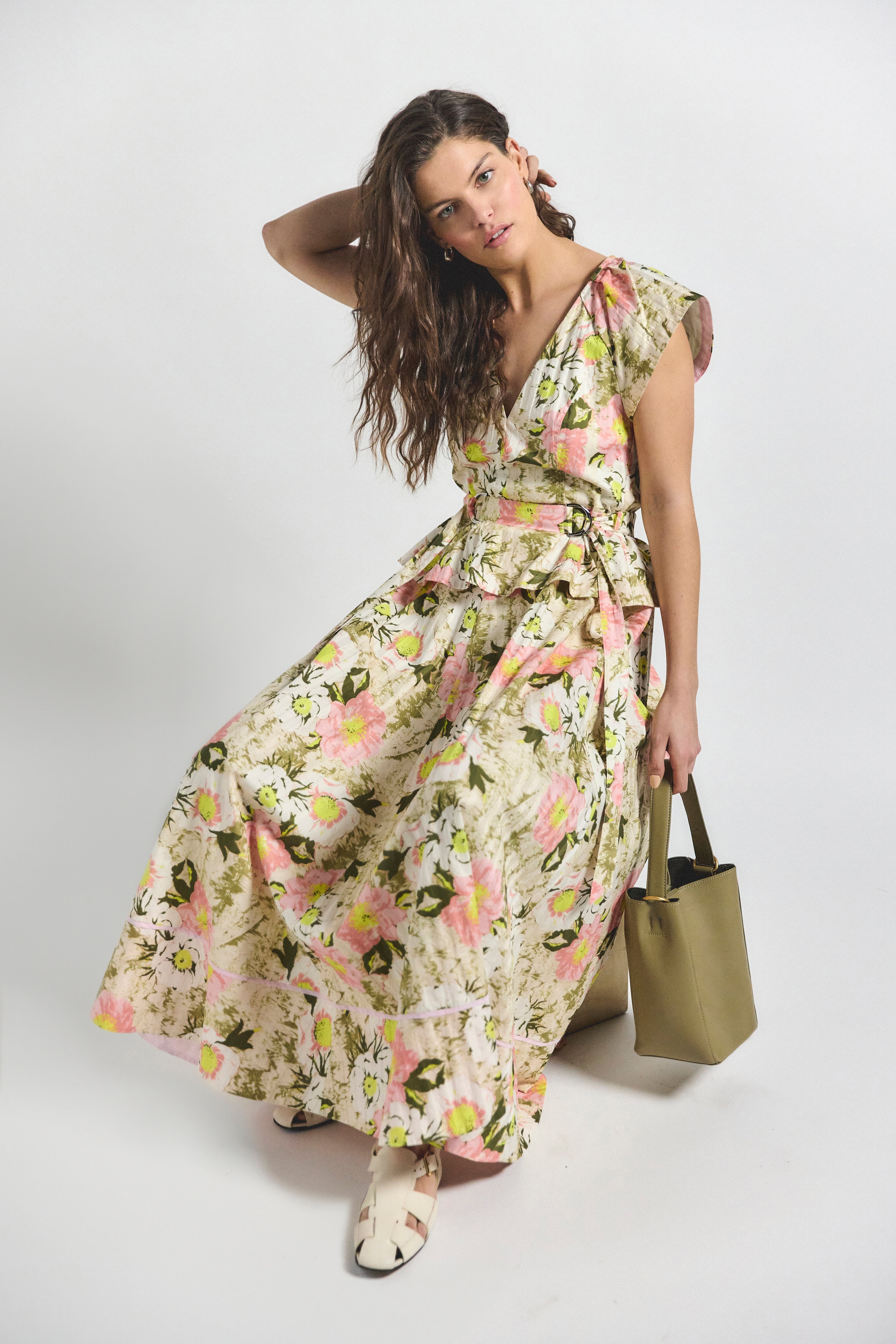 VICTORIA BELTED MAXI DRESS - 1