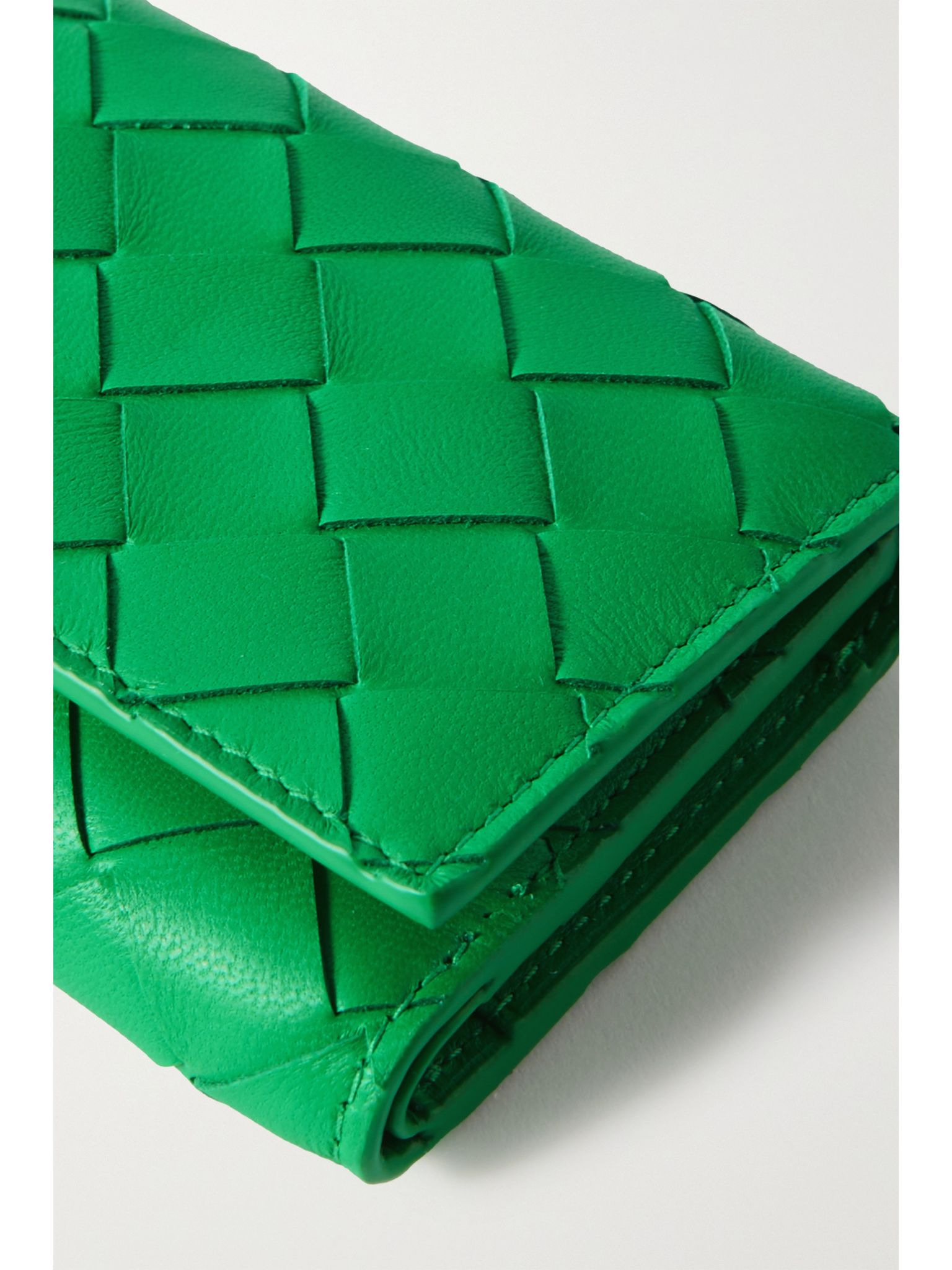 Intrecciato leather wallet Green - 4