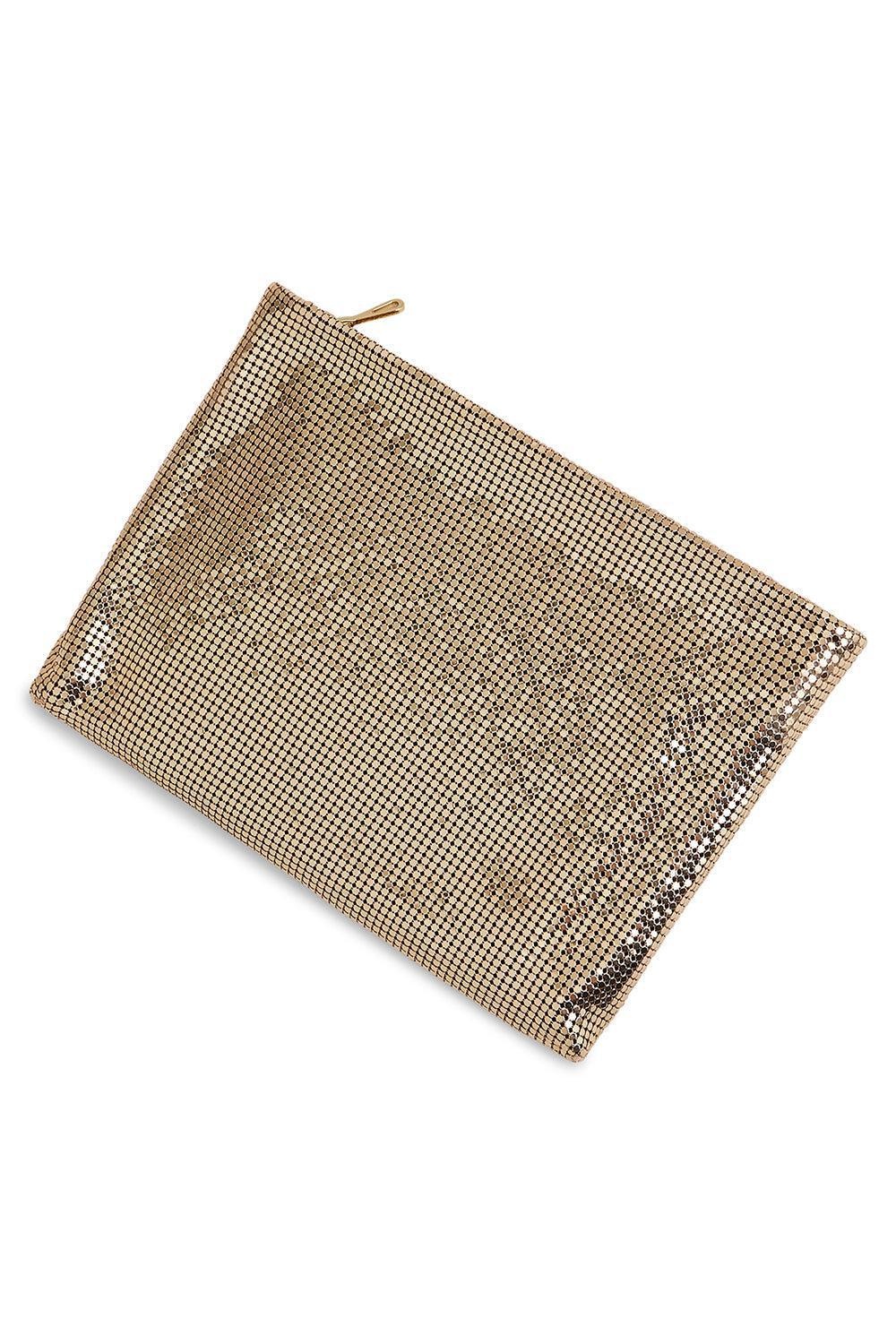 METALLIC WRISTLET CLUTCH - GOLD - 5