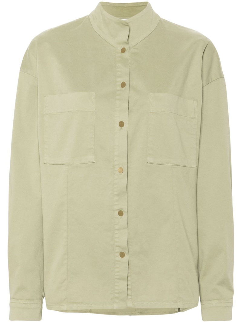 long-sleeve cotton blend shirt 1
