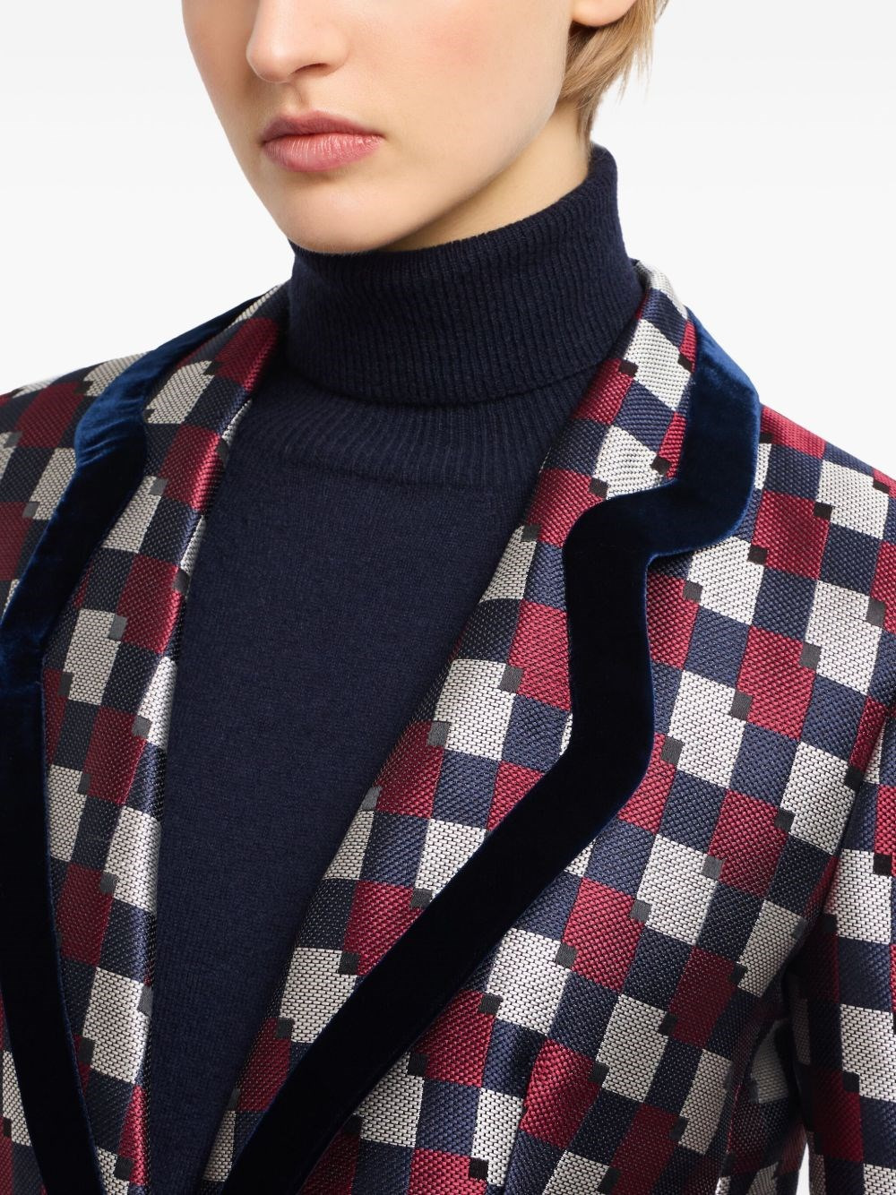 Printed single-breasted jacket - 5