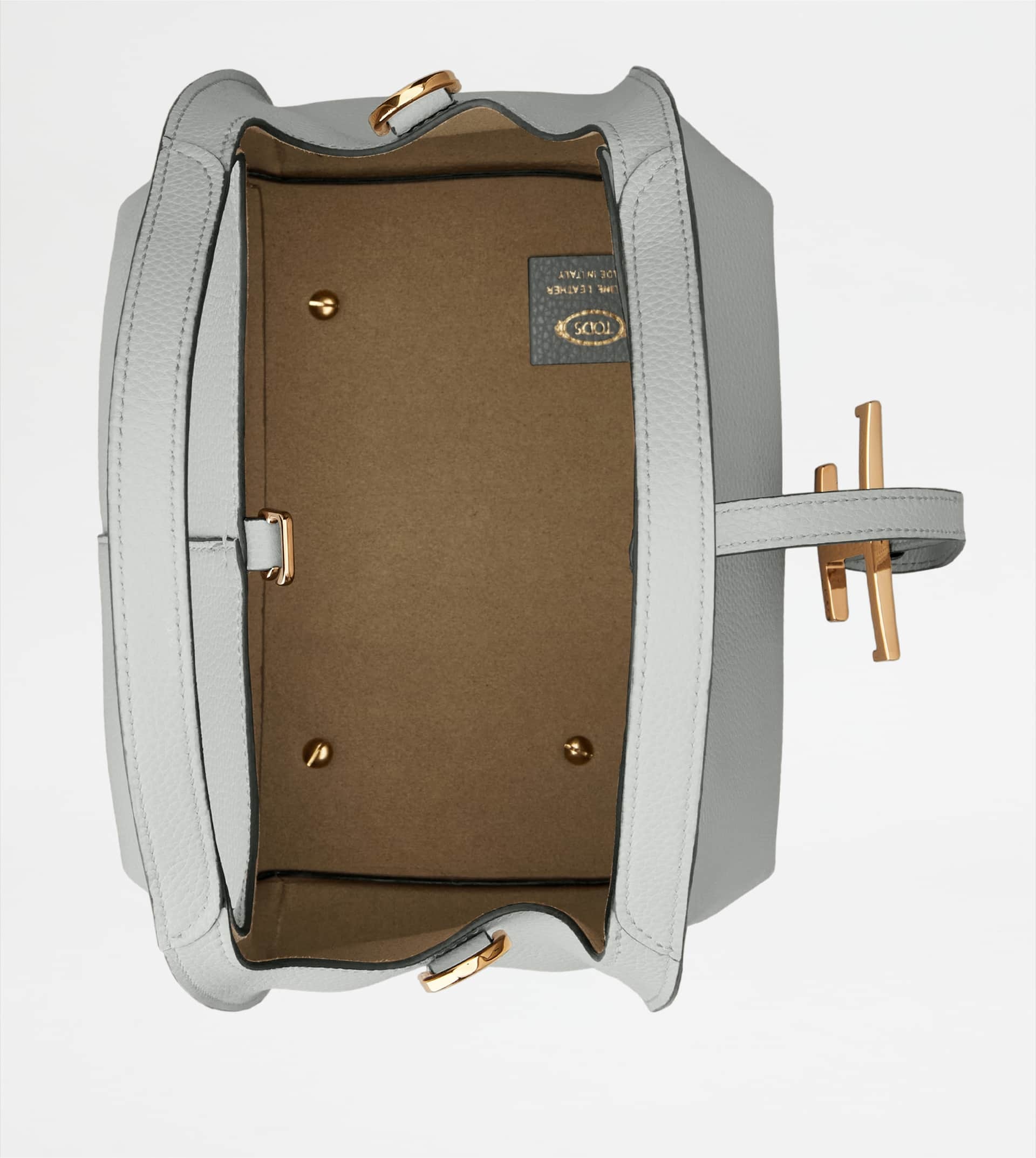 T TIMELESS SHOULDER BAG IN LEATHER MINI - GREY - 4