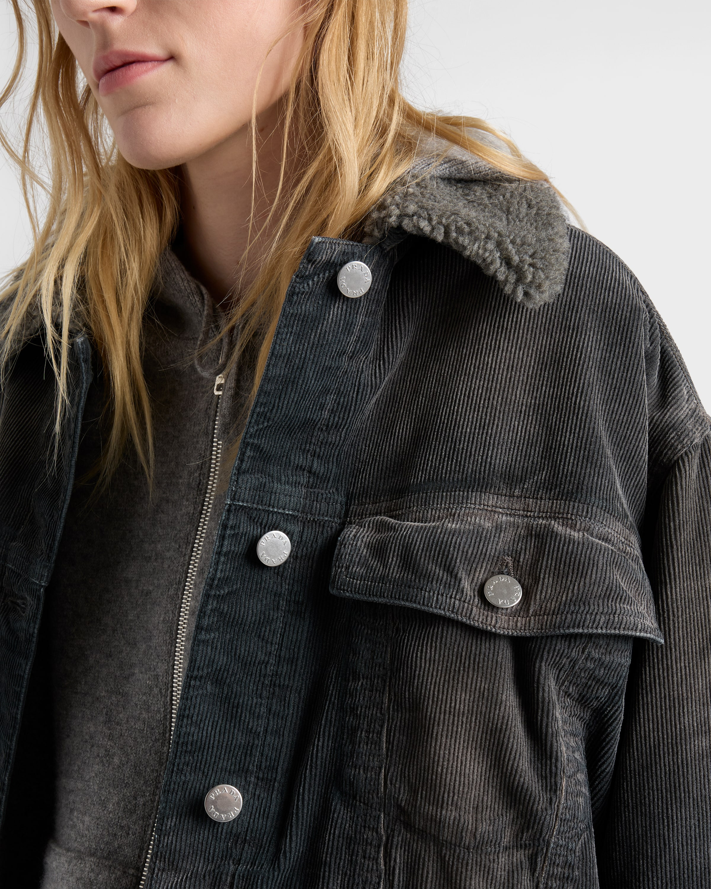 Corduroy blouson jacket - 3