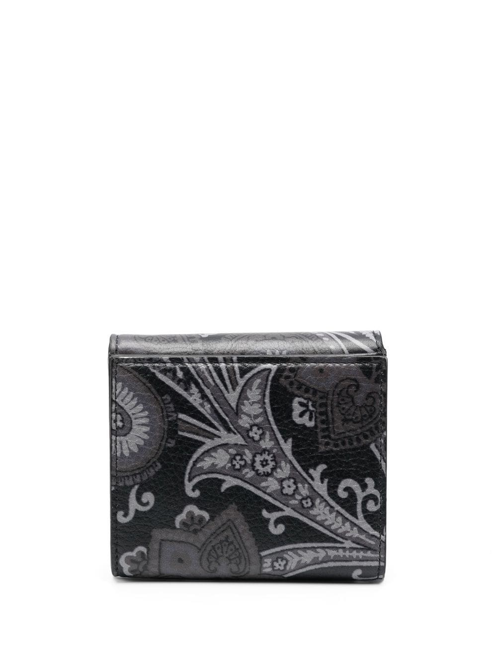 paisley-print leather purse - 2