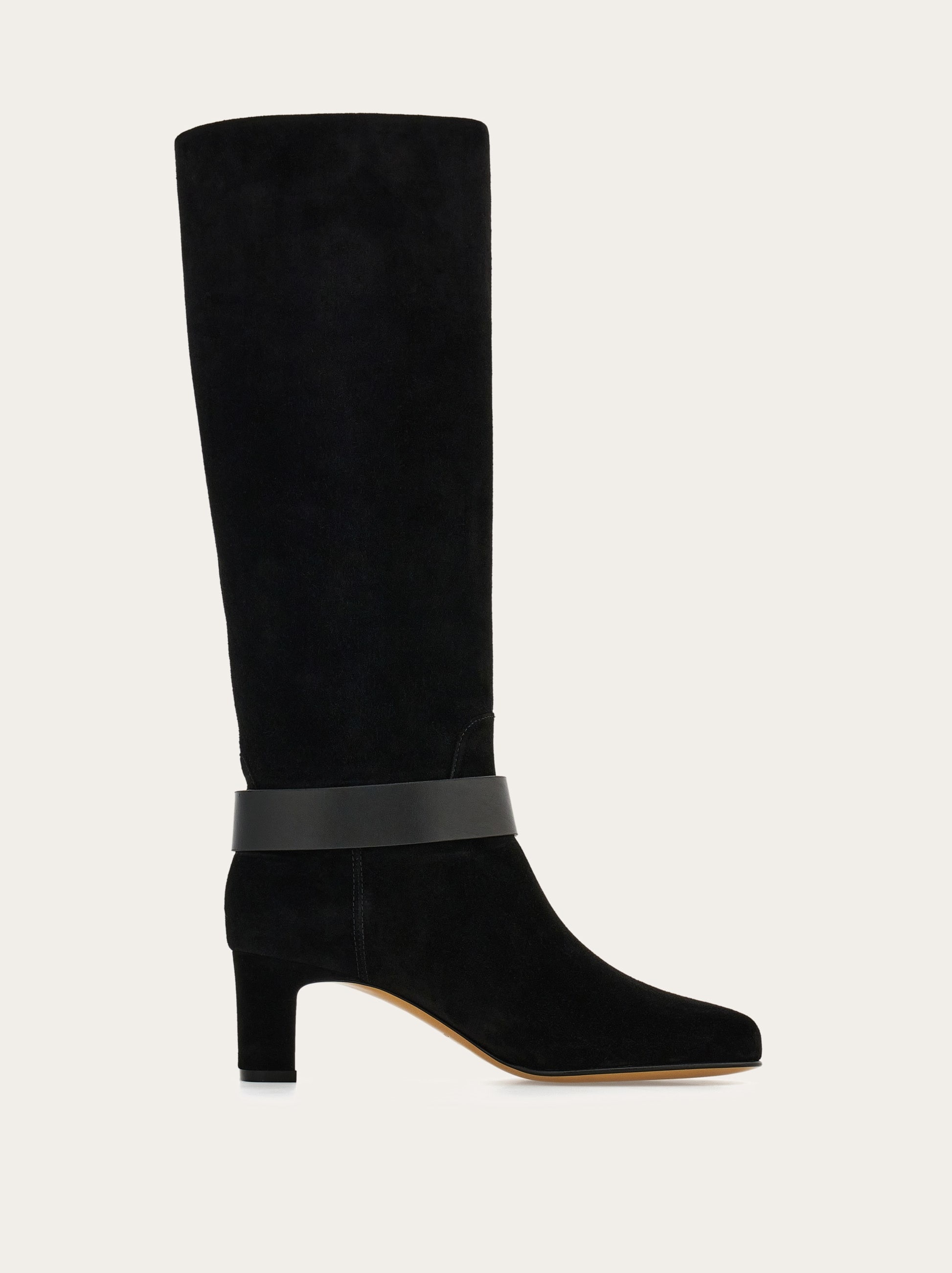 Gancini ornament knee high boot - 6
