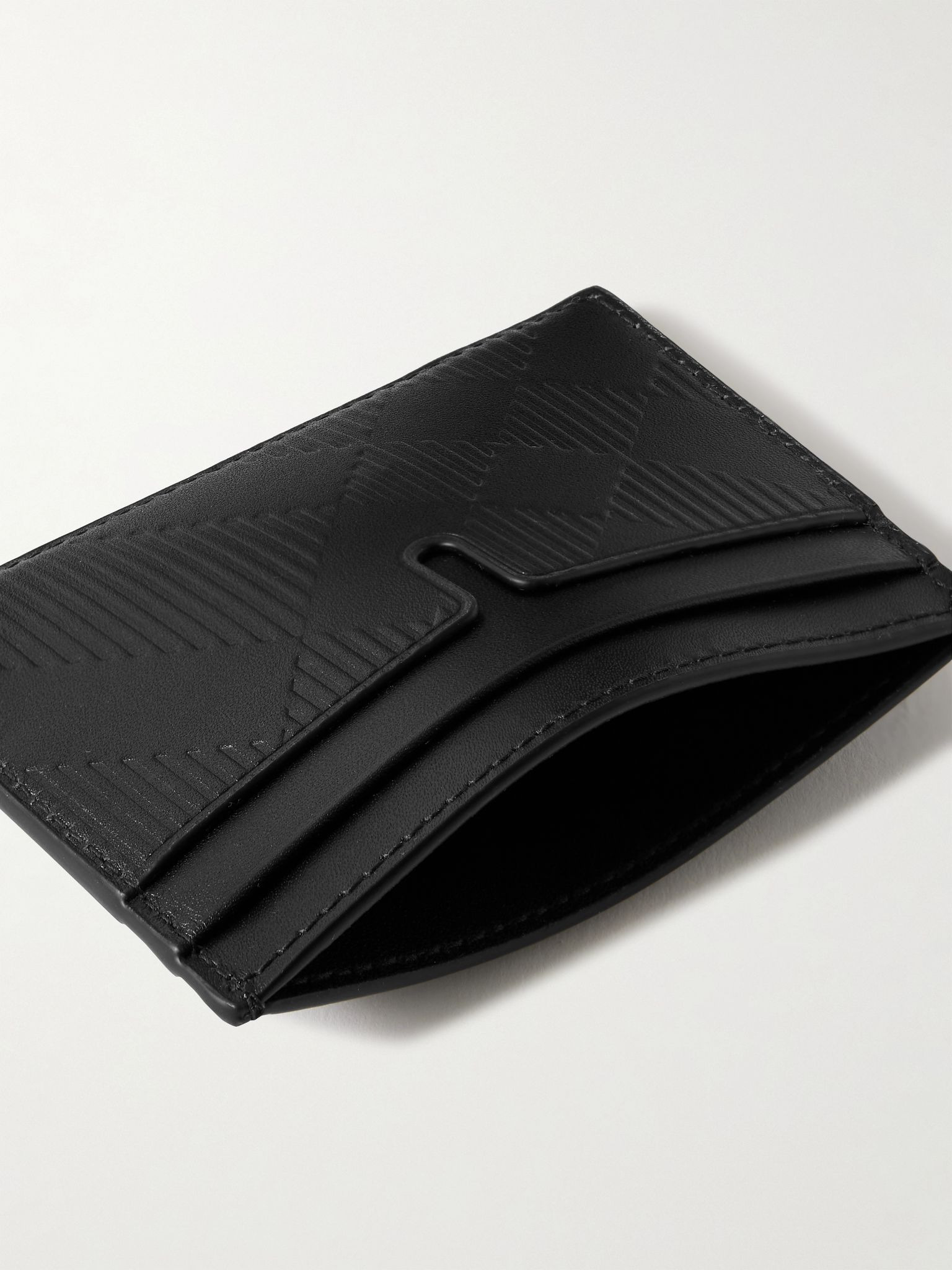 Logo-Embossed Leather Cardholder Black - 4