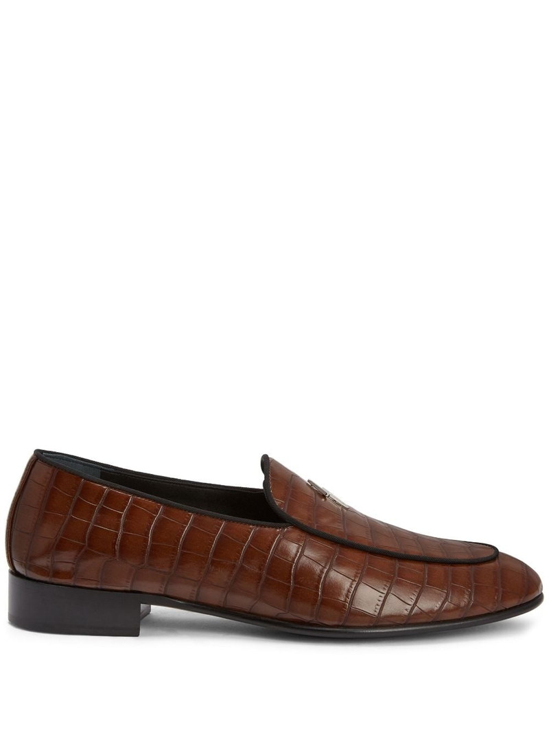 Rudolph crocodile-effect leather loafers 1