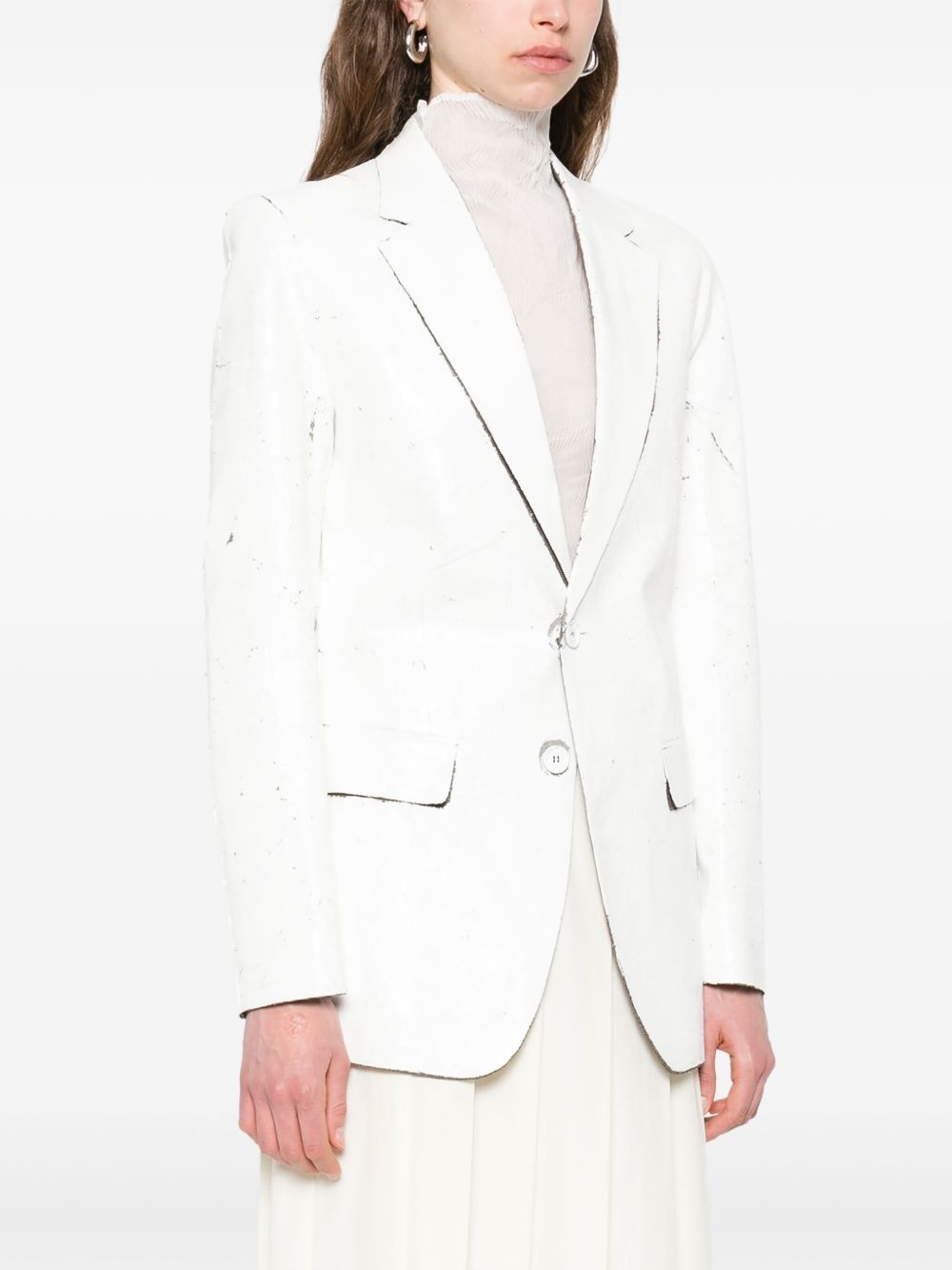 cracked-paint blazer - 3