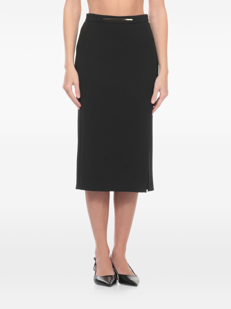 jewel-plaque side-slit midi skirt 3