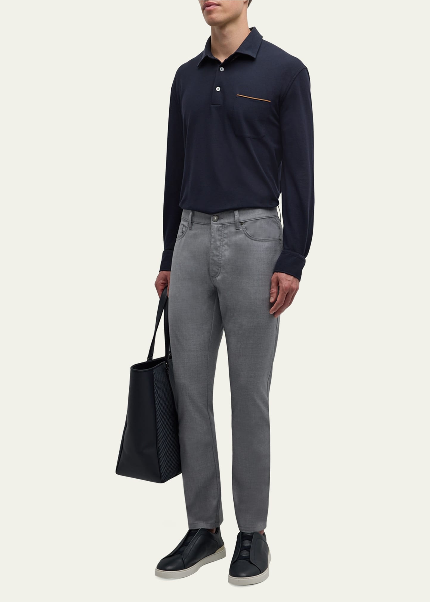 Men's Natural Comfort Wool 5-Pocket Pants - 2