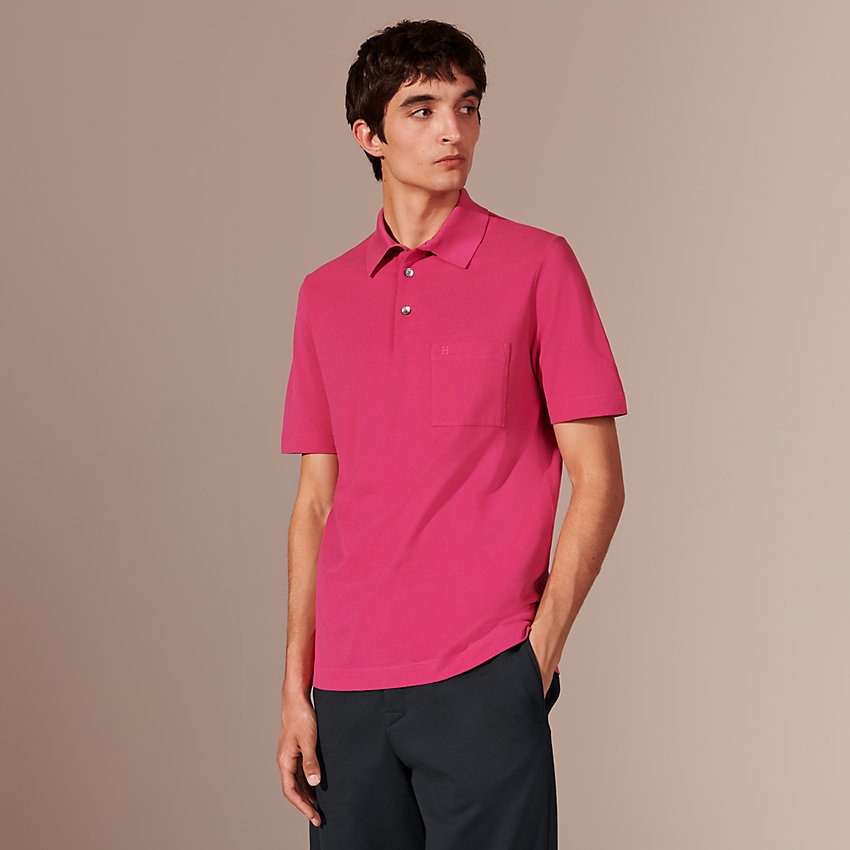 H embroidered buttoned polo shirt - 2