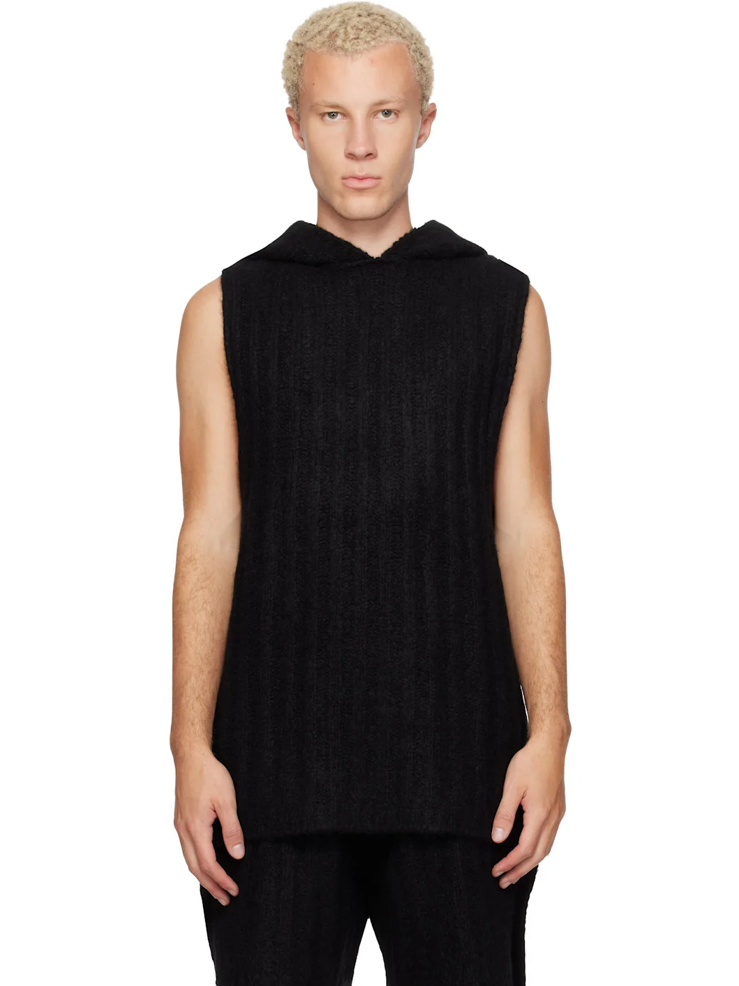 Black Tower Hooded Tank Top - 1