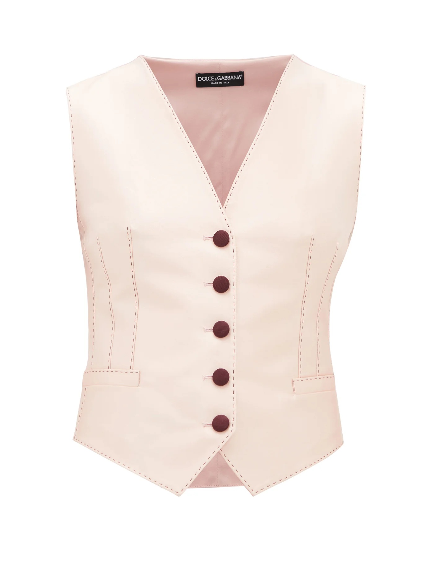 Darted silk-blend waistcoat - 1