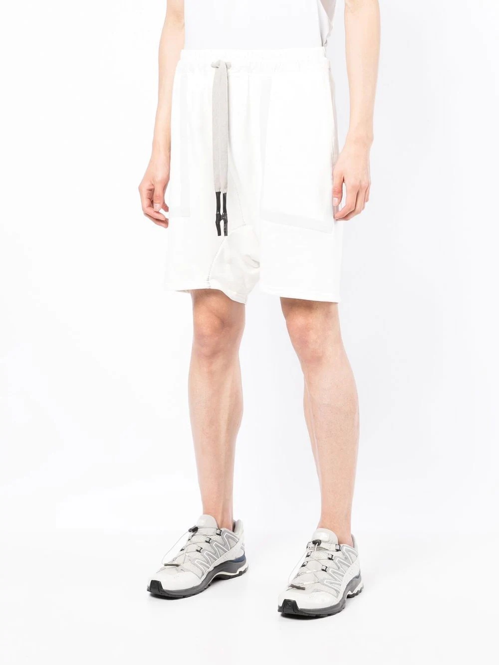 drawstring track shorts - 3