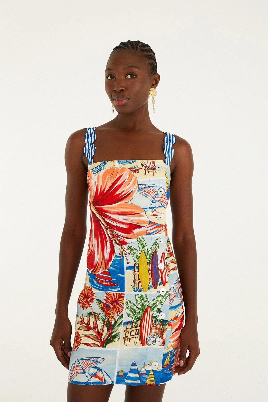 Summer Diary Multicolor Mini Dress - 1