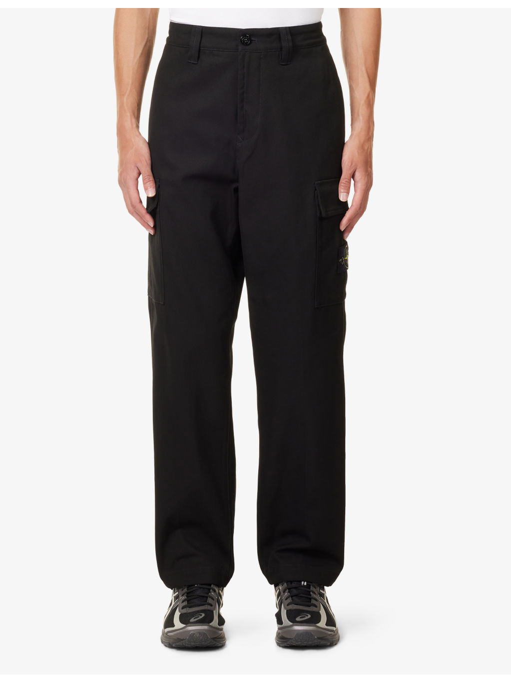 Satin In Slim-Leg Cotton-Wool Blend Trousers - 3
