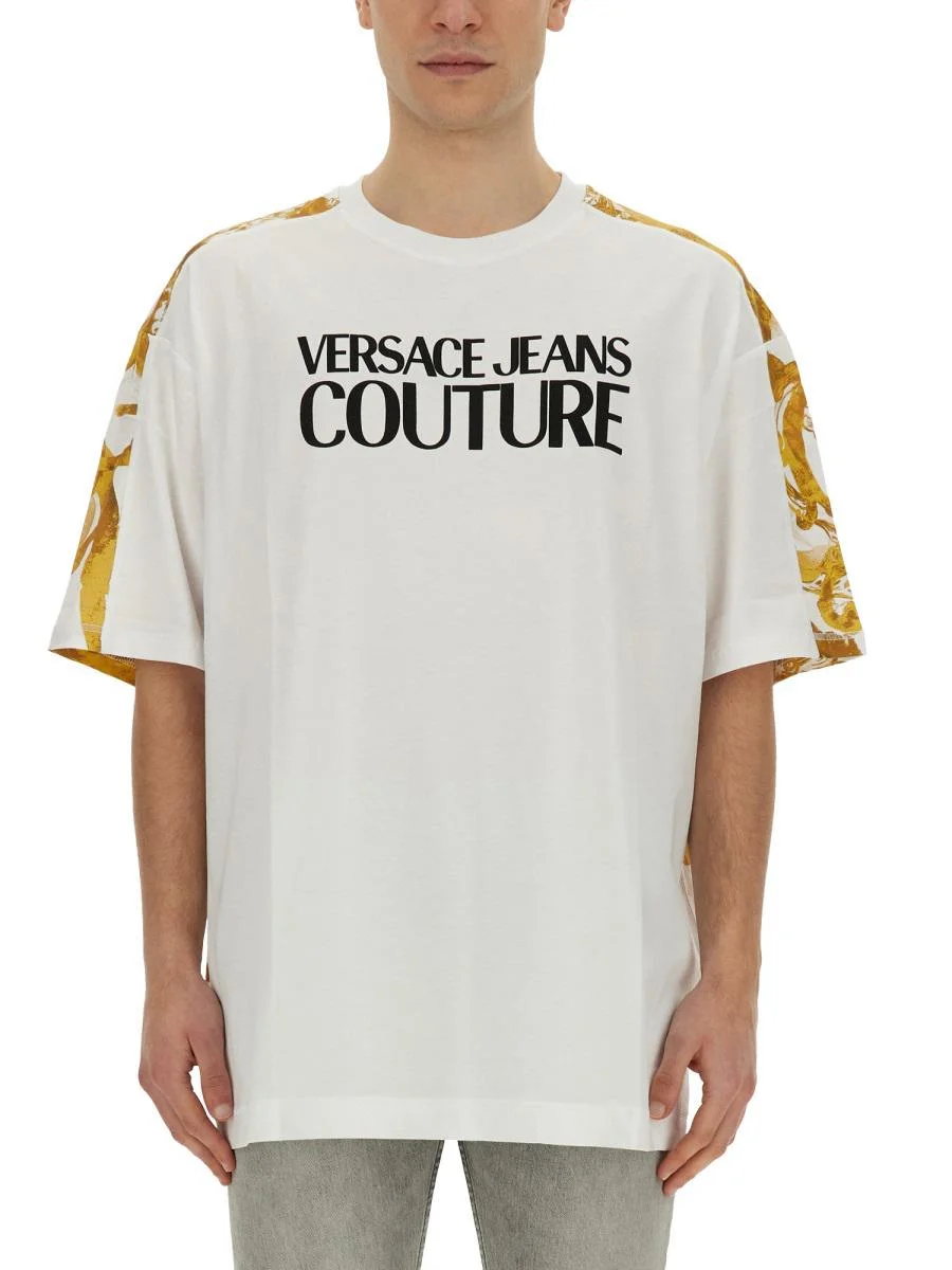 VERSACE JEANS COUTURE T-SHIRT WITH LOGO - 1