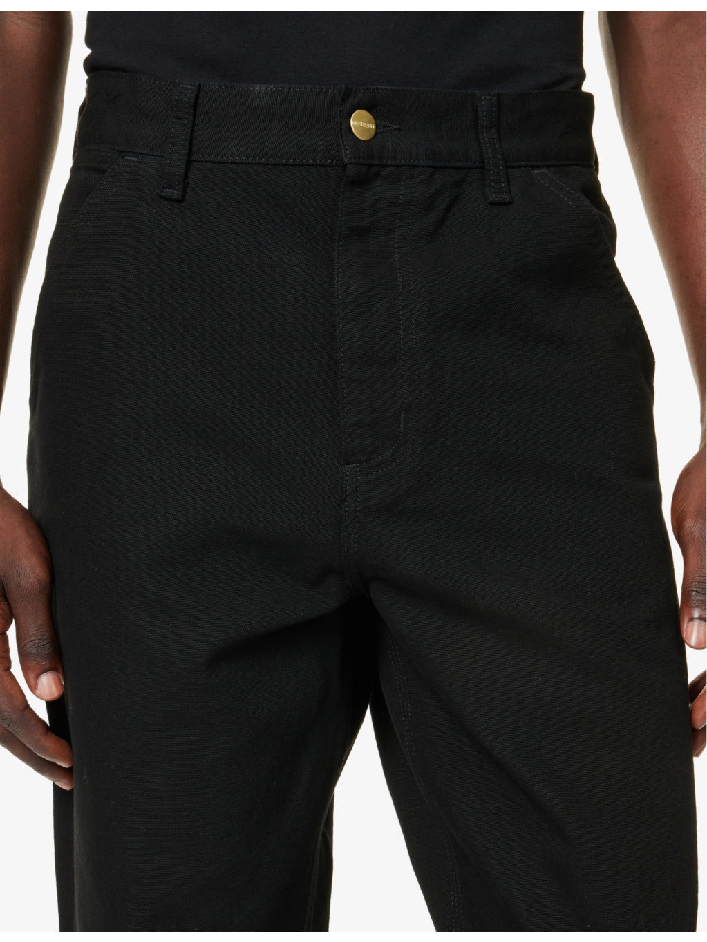 Brand-Patch Straight-Leg Regular-Fit Cotton-Canvas Trousers - 5