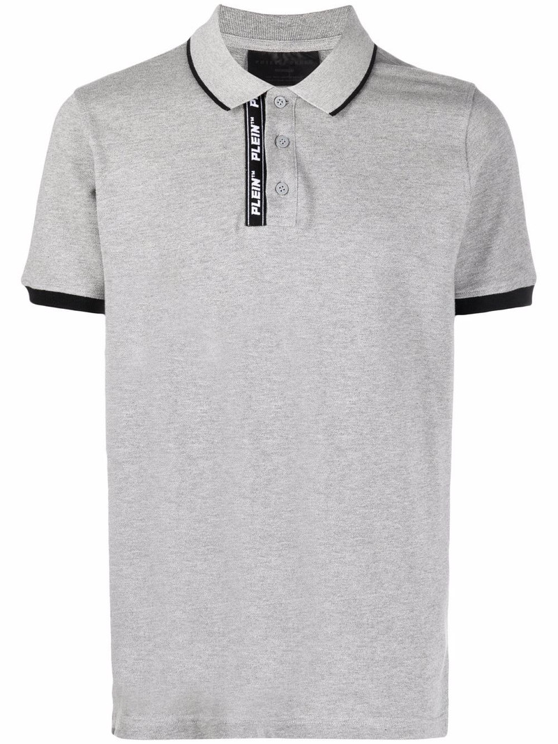 logo-tape detail polo shirt 1