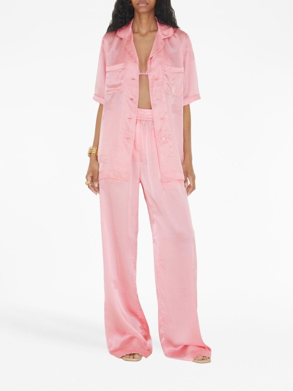 EKD jacquard wide-leg trousers - 2