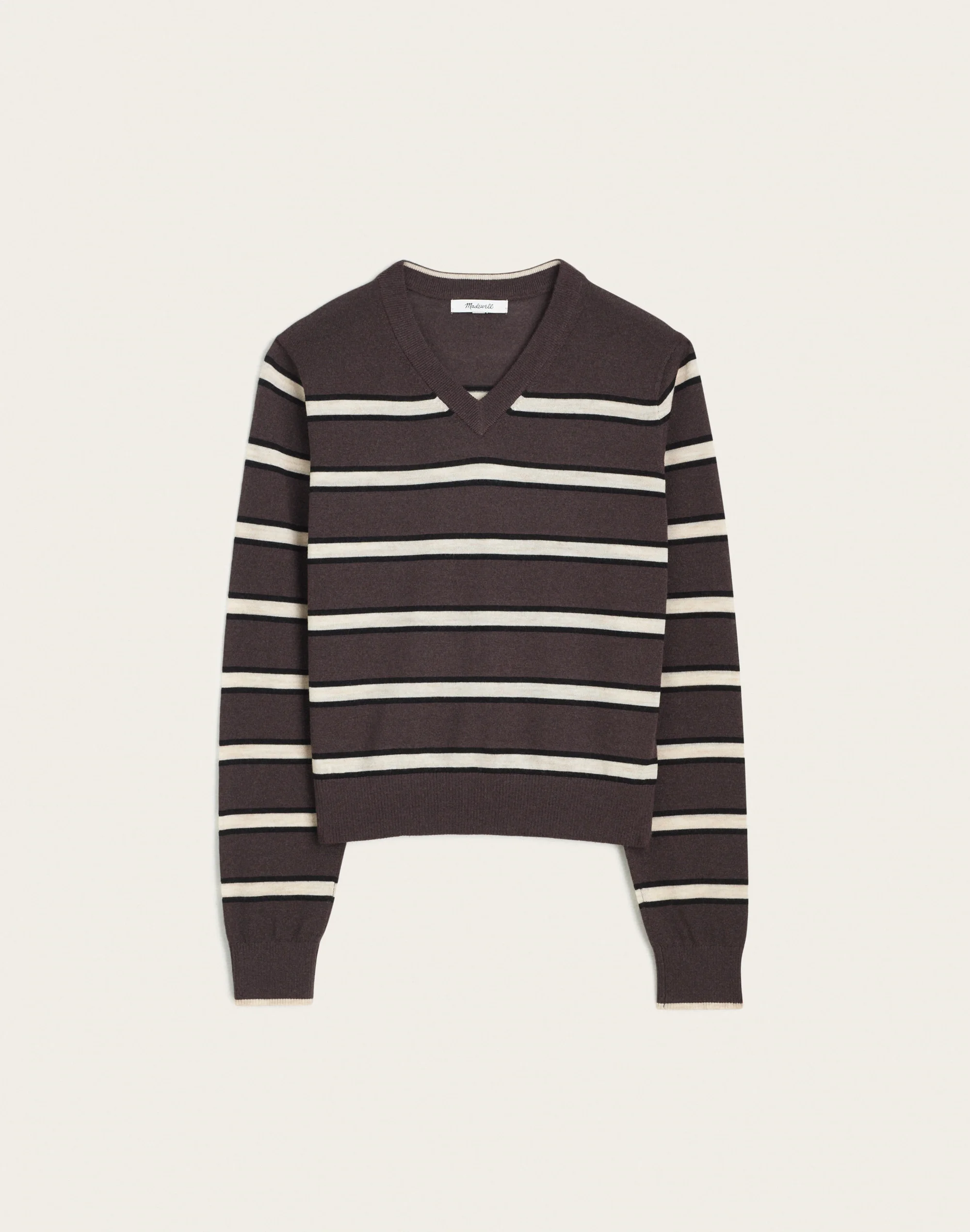 V-Neck Sweater in 100% Merino Wool - 1