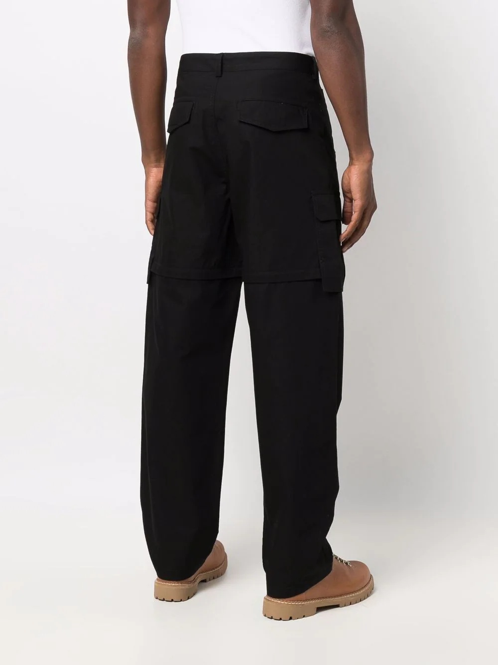 straight leg cargo trousers - 4