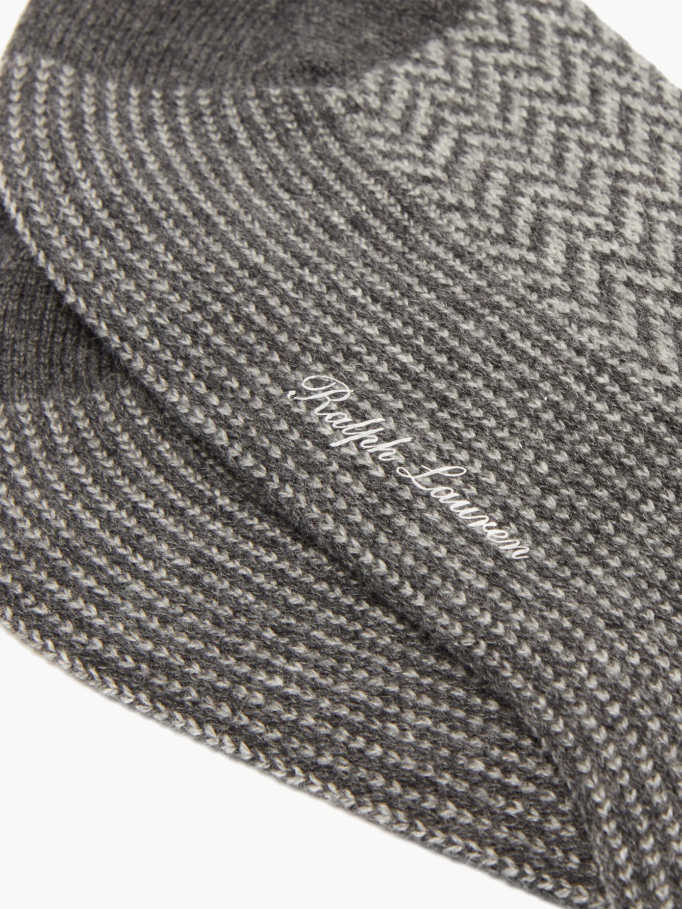 Herringbone cashmere-blend socks - 3