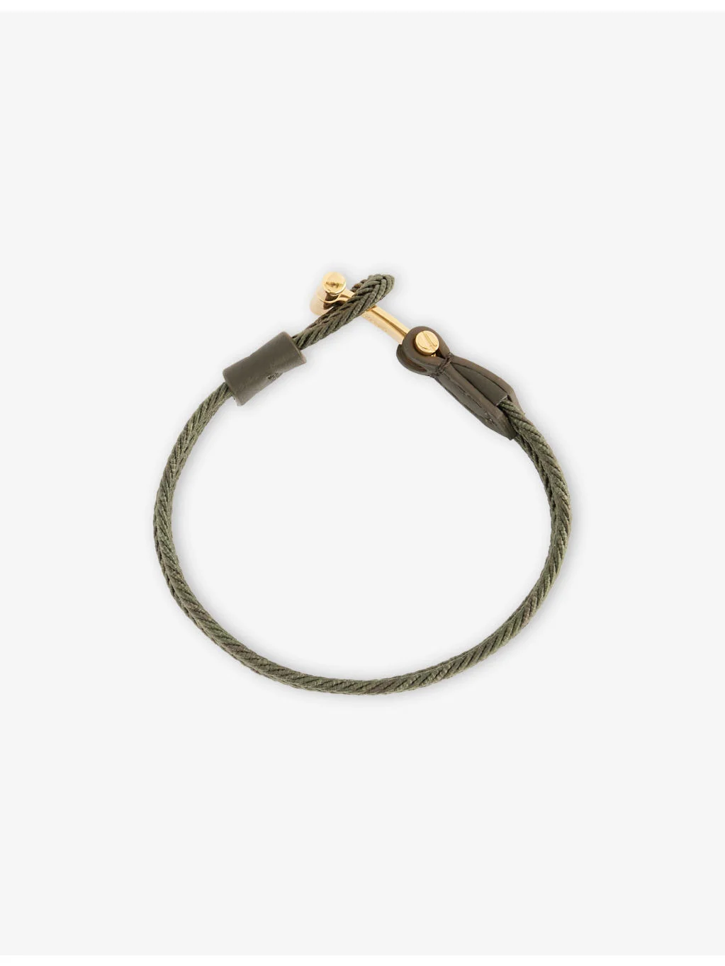 Braided Nylon And Gold-Plated Brass Bracelet - 1