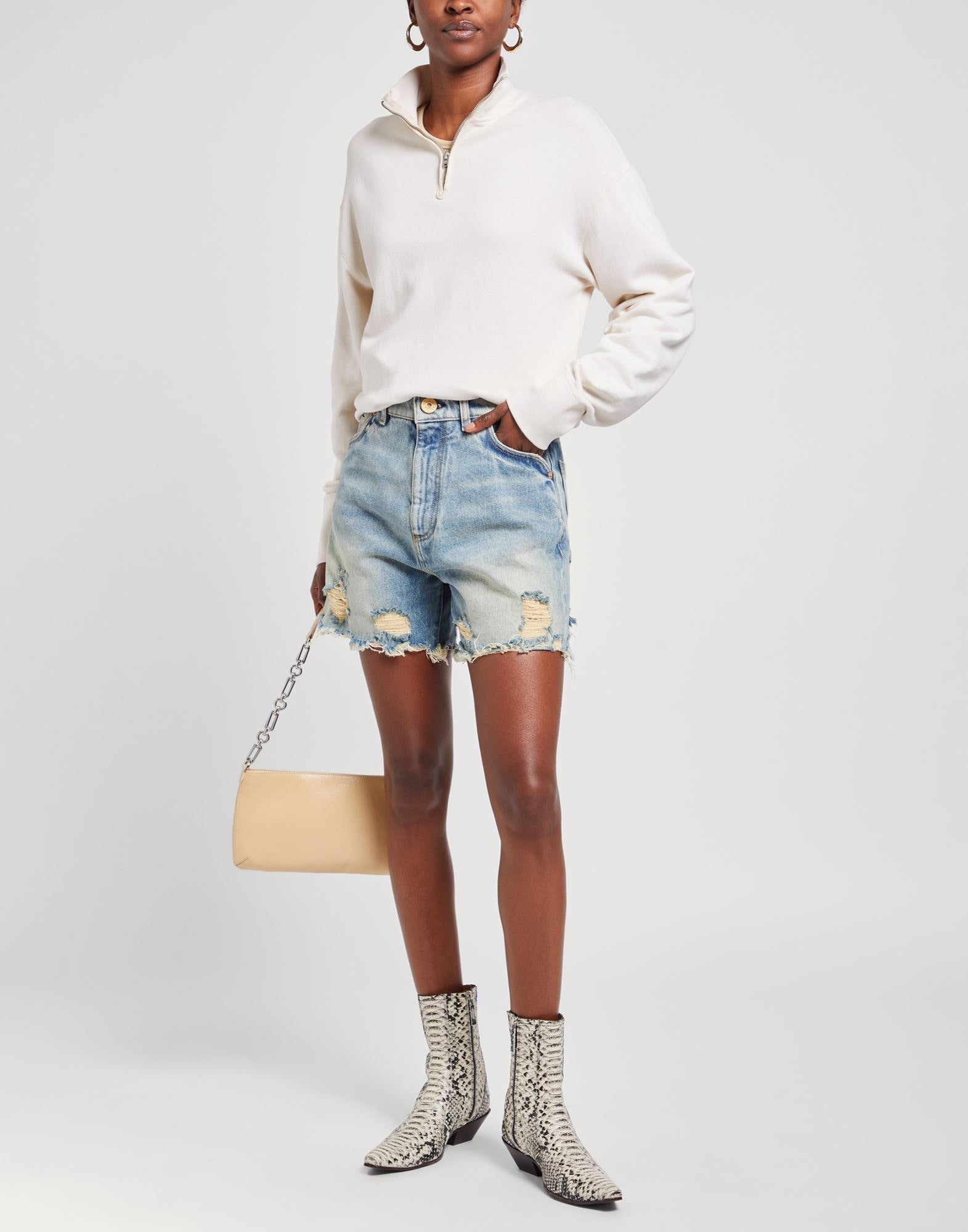 Blue Women's Denim Shorts - 2